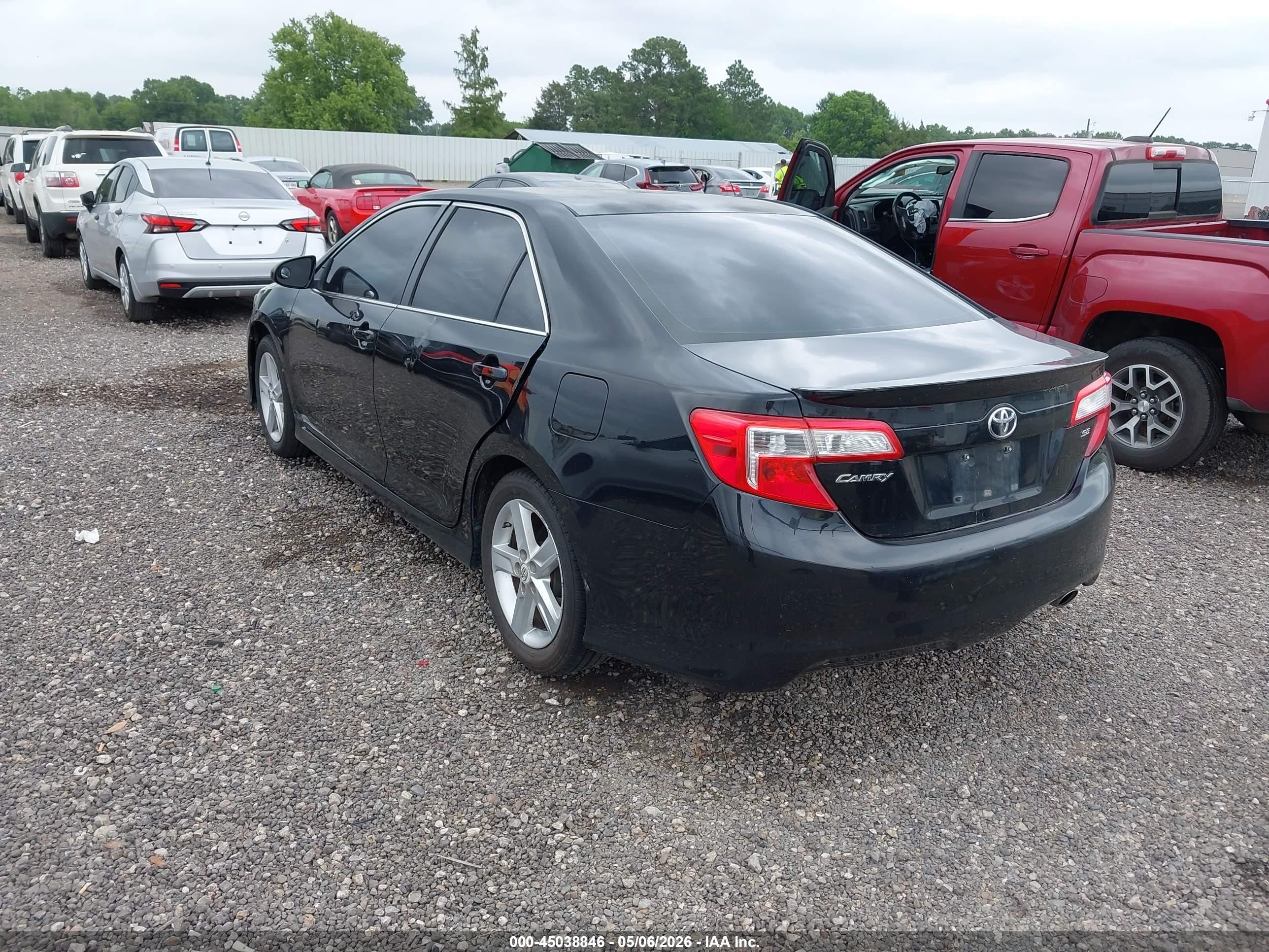 2012 Toyota Camry Se Black vin: 4T1BF1FK6CU634900