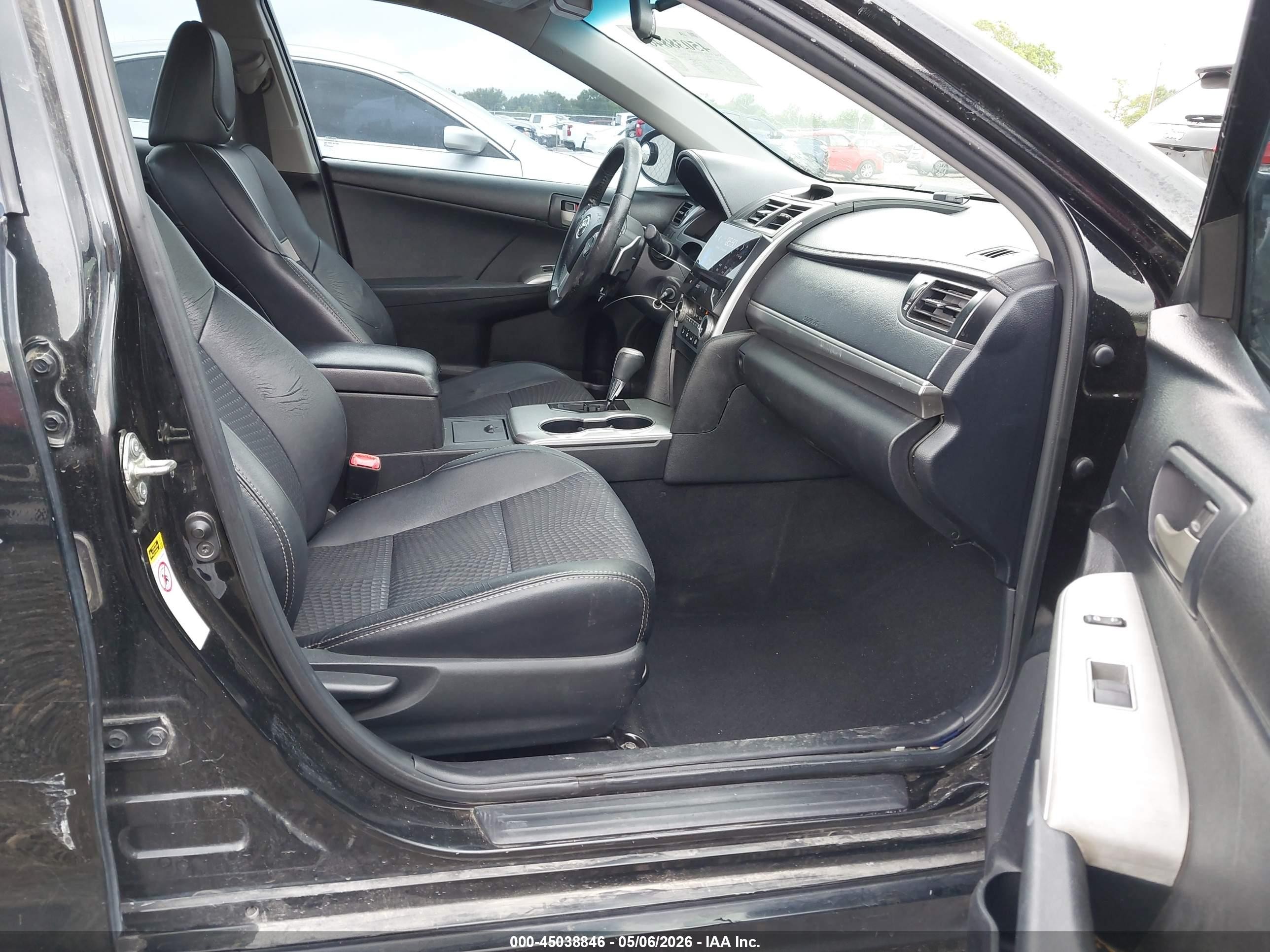 2012 Toyota Camry Se Black vin: 4T1BF1FK6CU634900