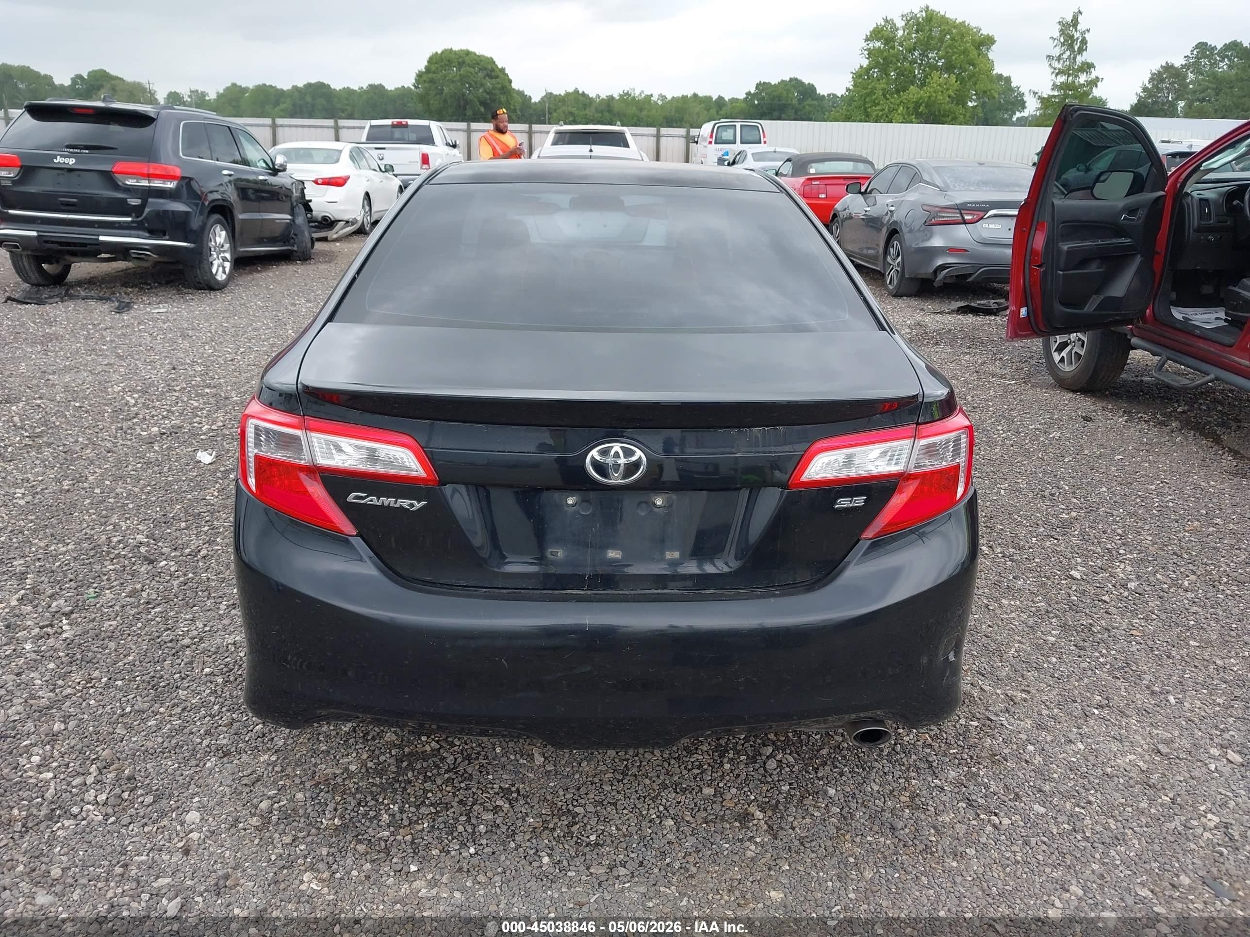 2012 Toyota Camry Se Black vin: 4T1BF1FK6CU634900