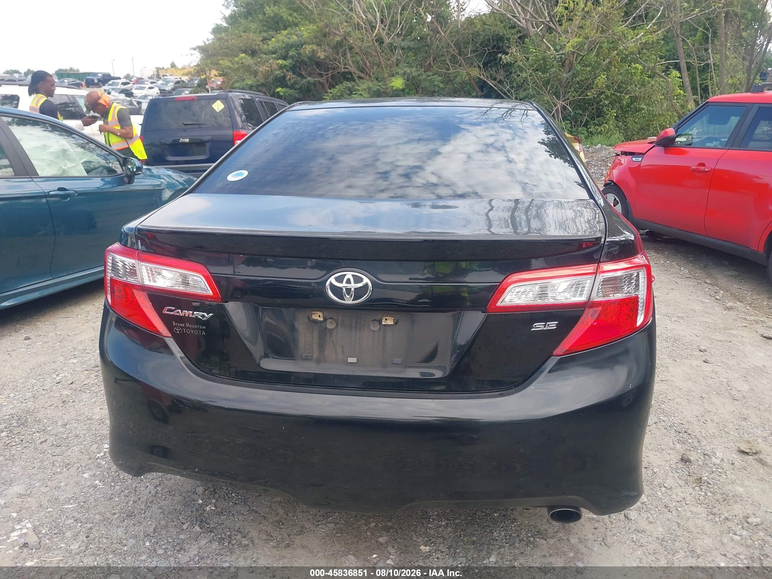 2013 Toyota Camry Se Black vin: 4T1BF1FK6DU227127