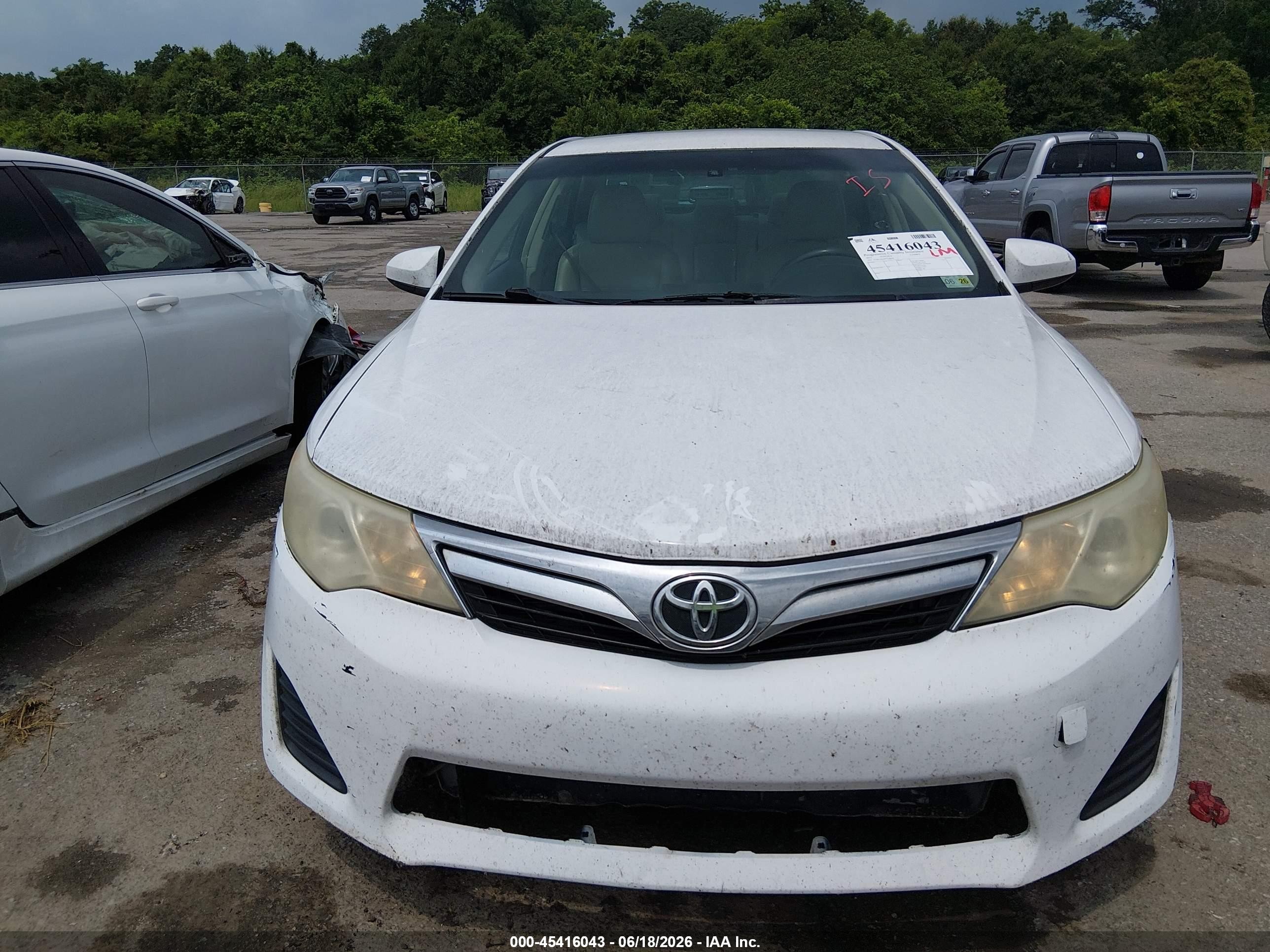 2013 Toyota Camry Le White vin: 4T1BF1FK6DU238466