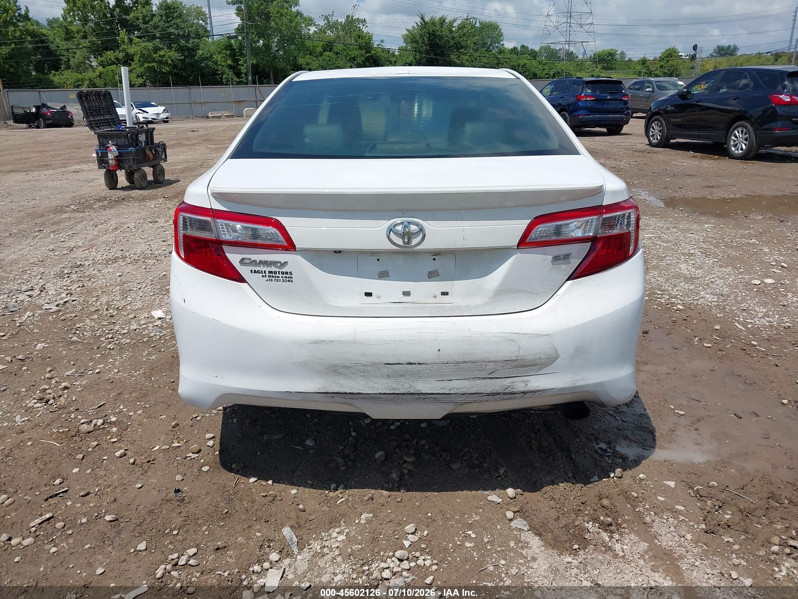 2013 Toyota Camry Se White vin: 4T1BF1FK6DU238872