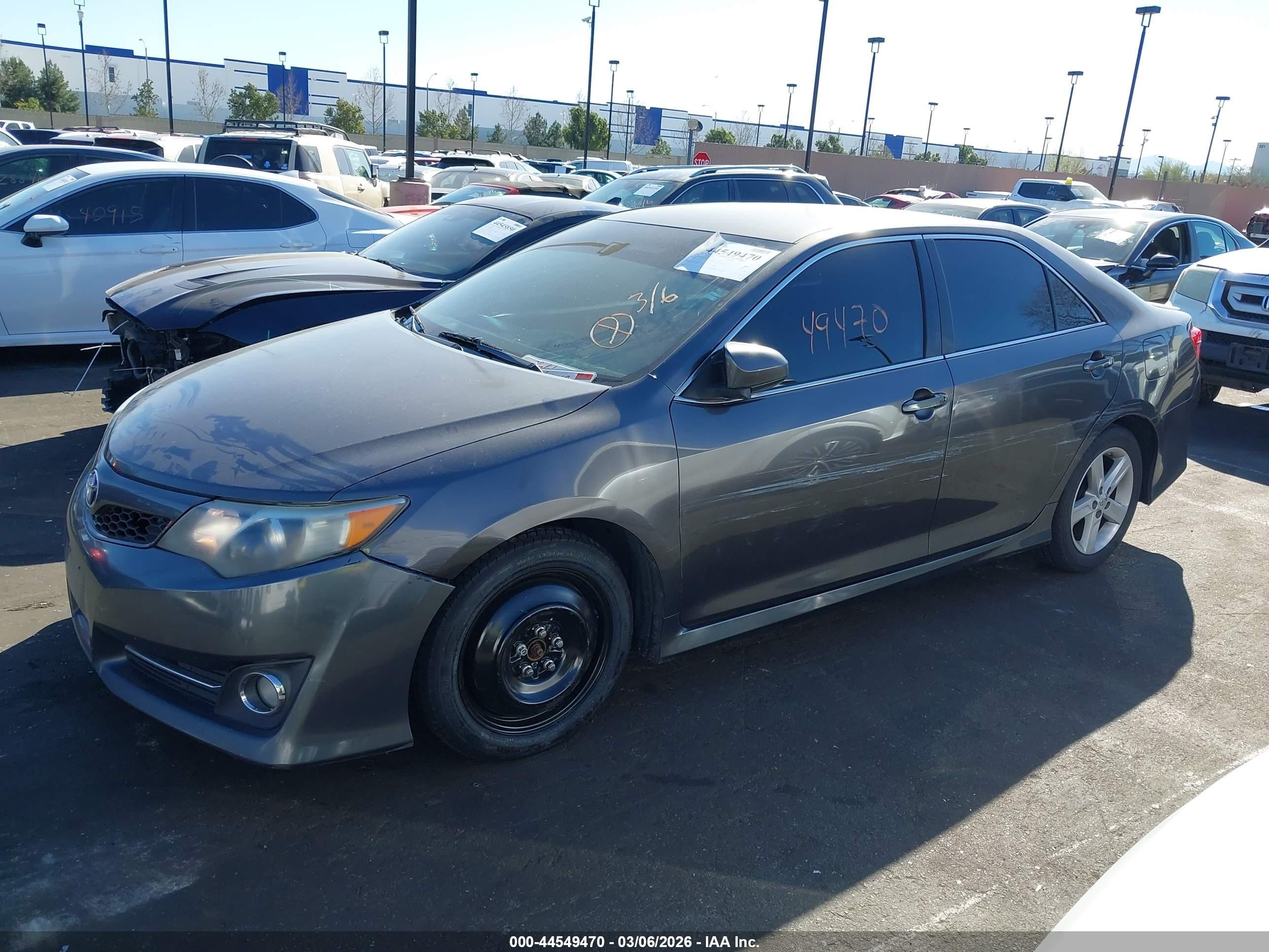 2013 Toyota Camry Se Gray vin: 4T1BF1FK6DU249905