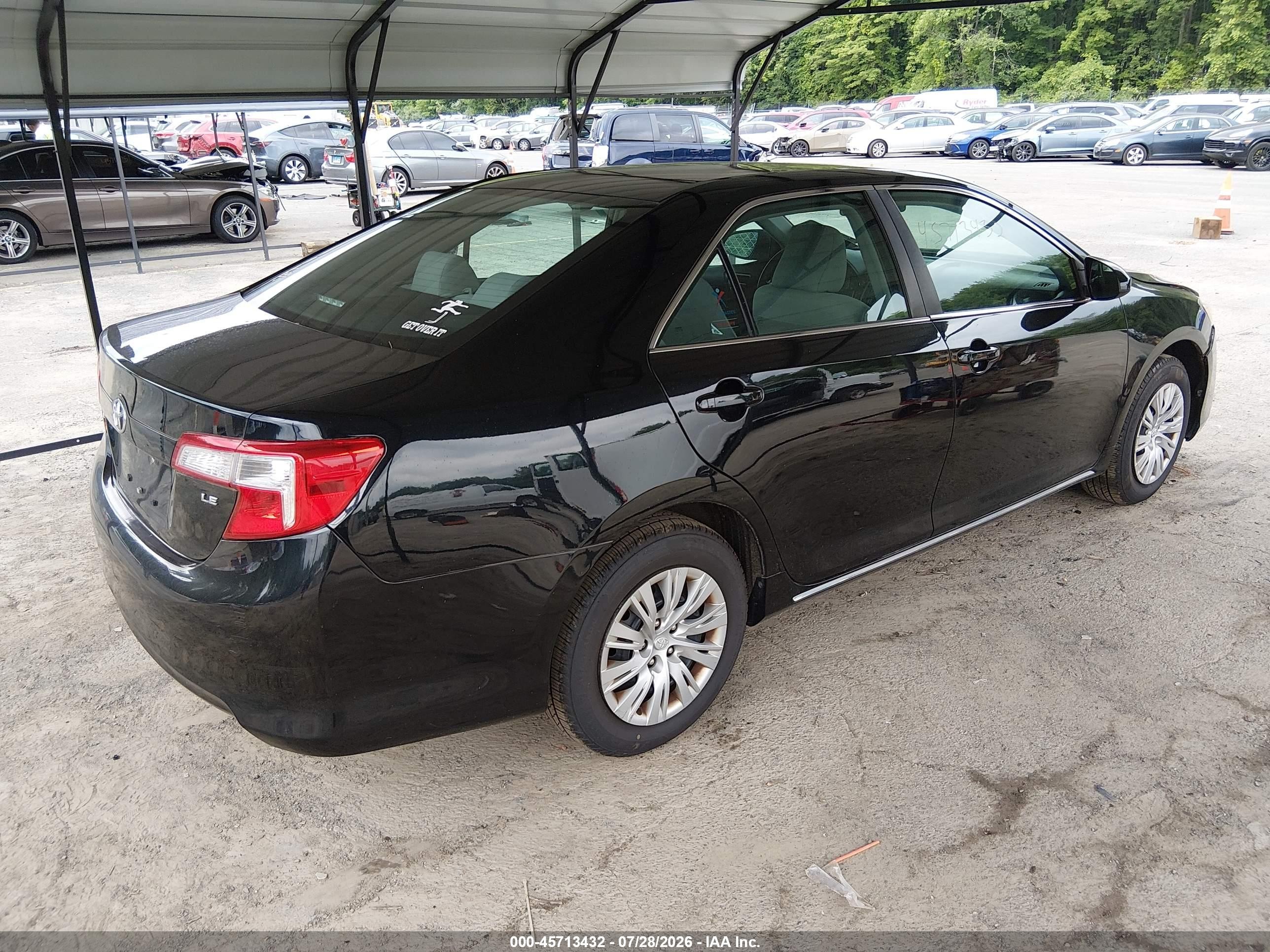 2013 Toyota Camry Le Black vin: 4T1BF1FK6DU296397