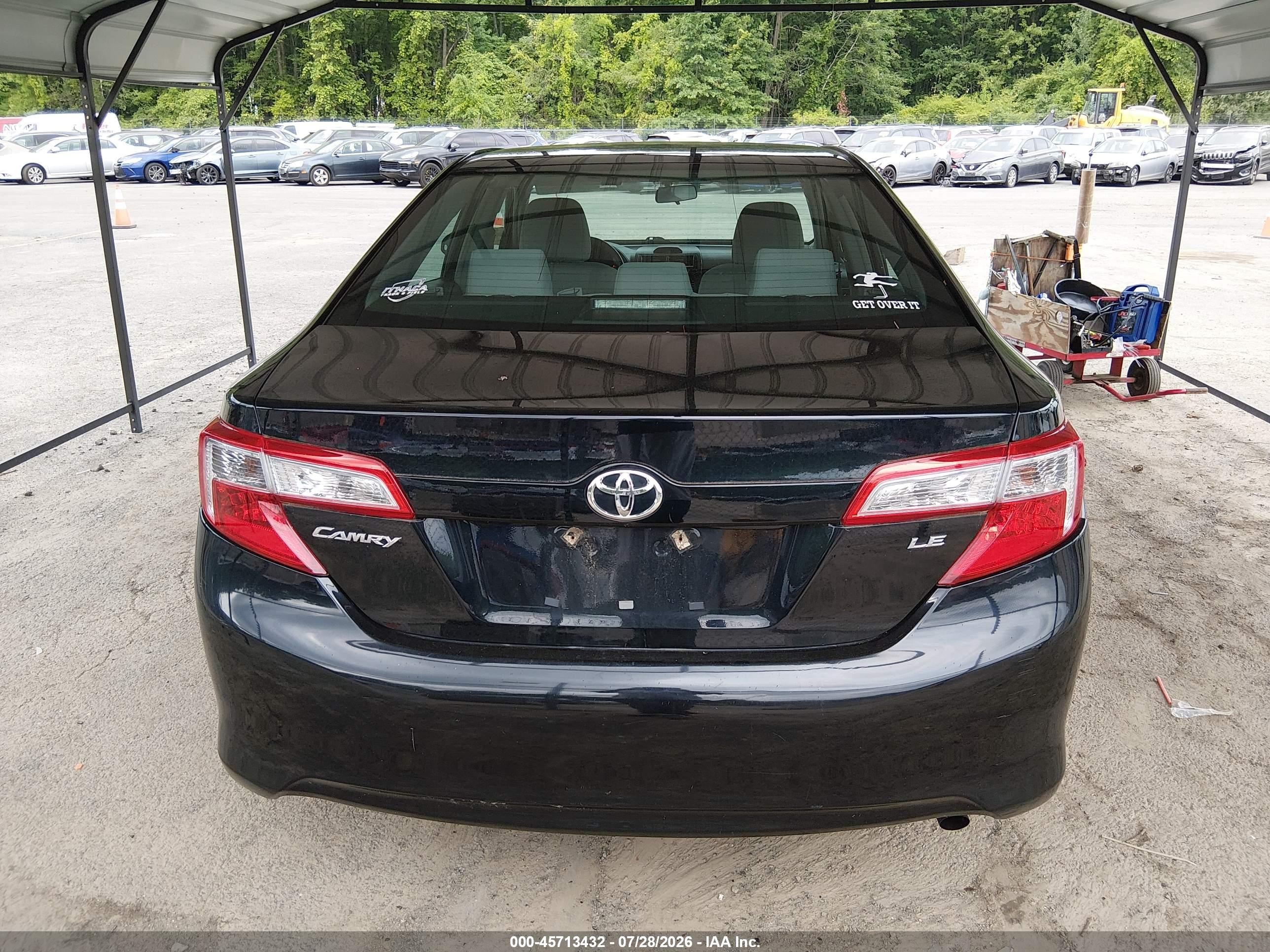 2013 Toyota Camry Le Black vin: 4T1BF1FK6DU296397