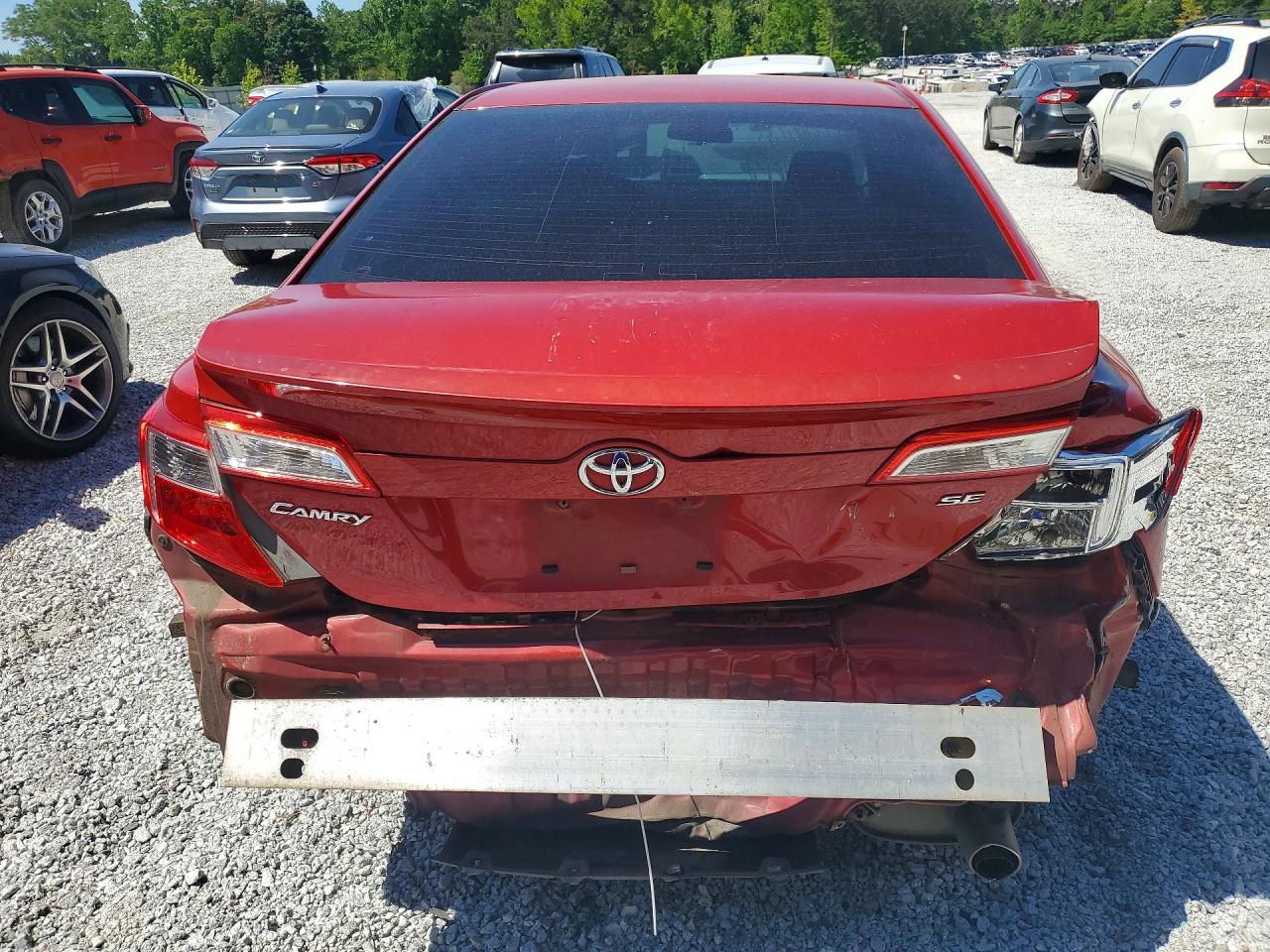 2013 Toyota Camry Se Red vin: 4T1BF1FK6DU641802