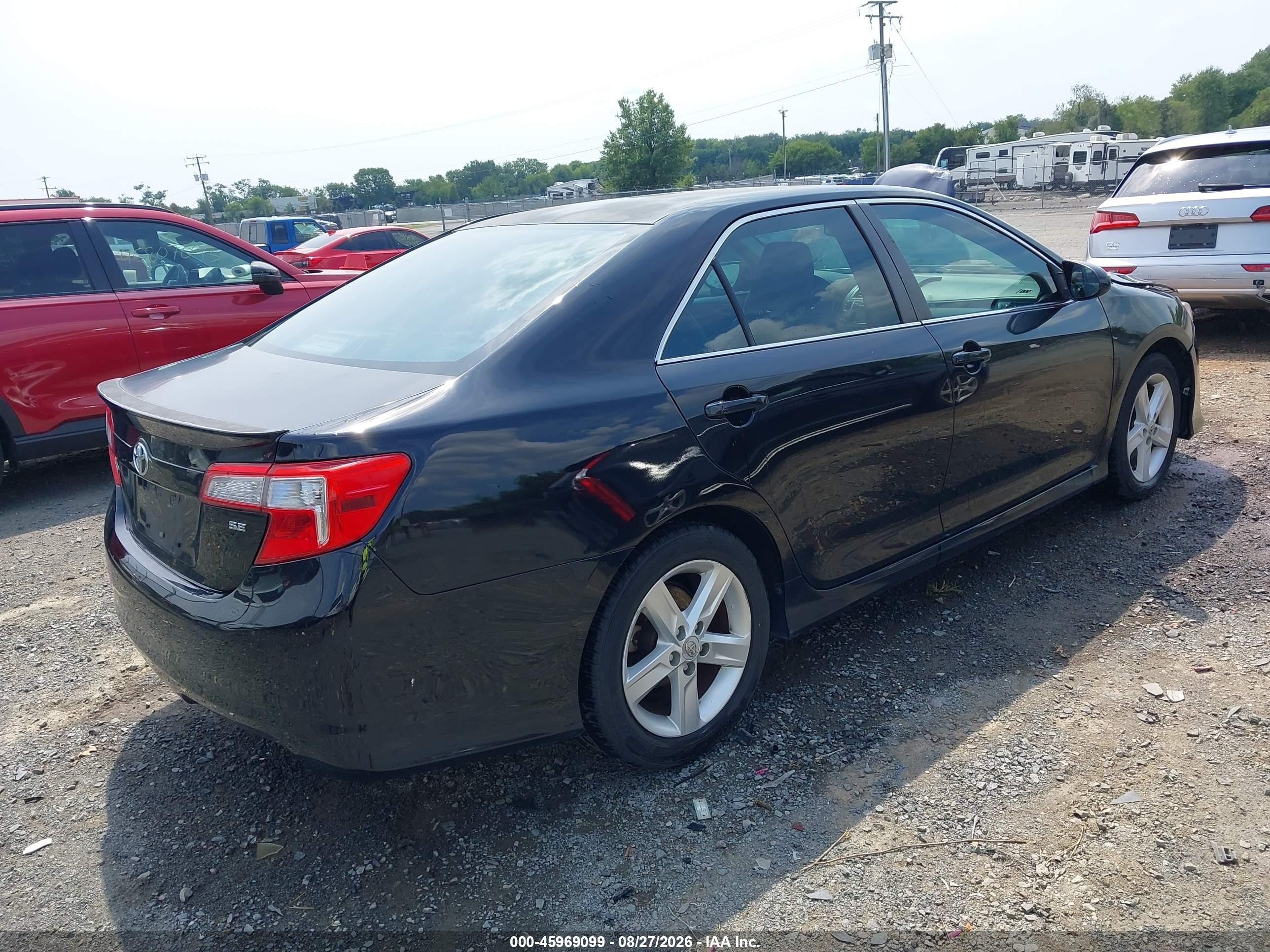 2013 Toyota Camry Se Black vin: 4T1BF1FK6DU668658