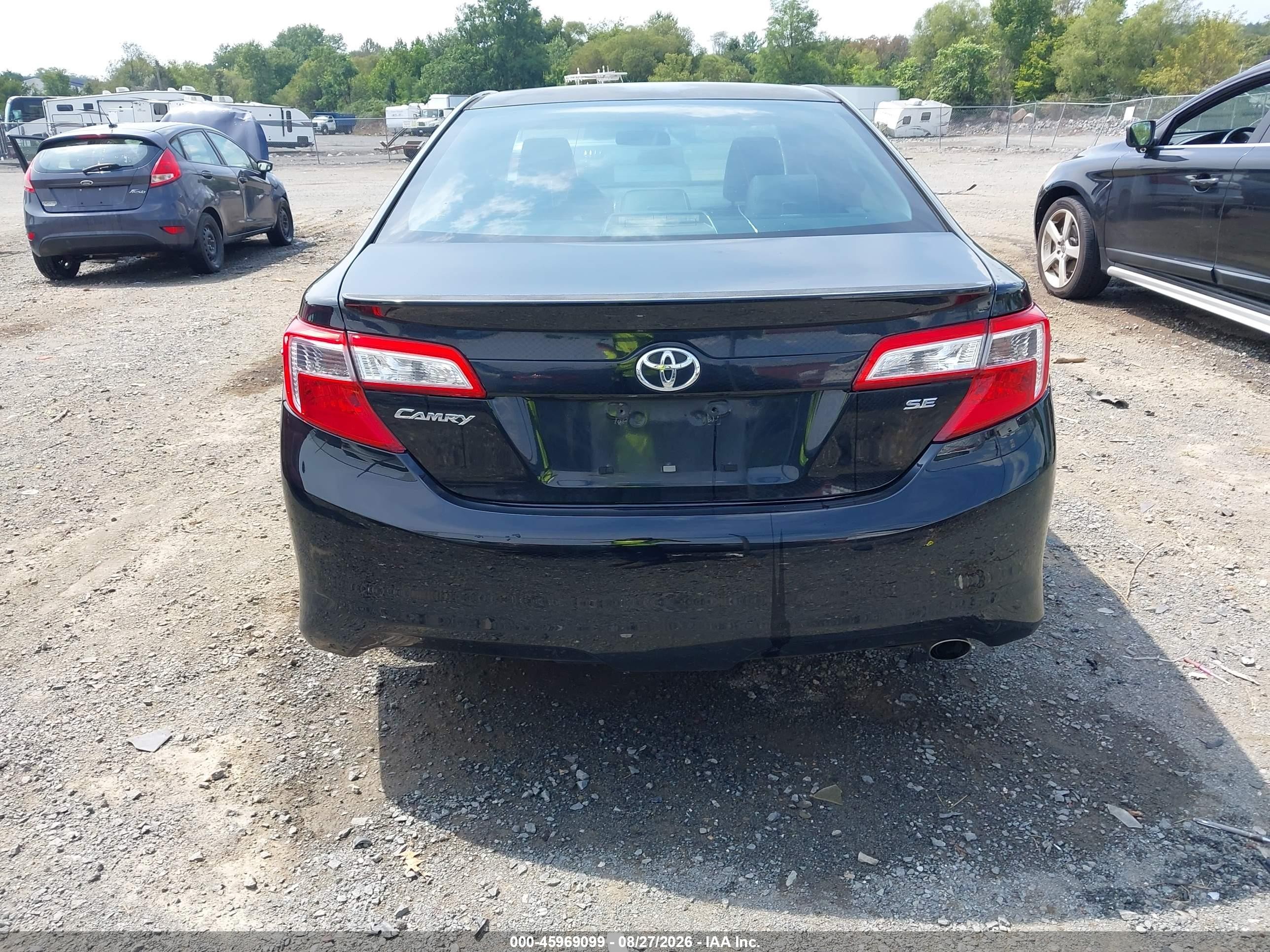 2013 Toyota Camry Se Black vin: 4T1BF1FK6DU668658