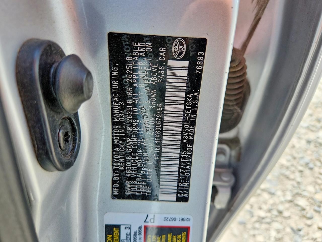 2013 Toyota Camry Se Серебряный vin: 4T1BF1FK6DU679496