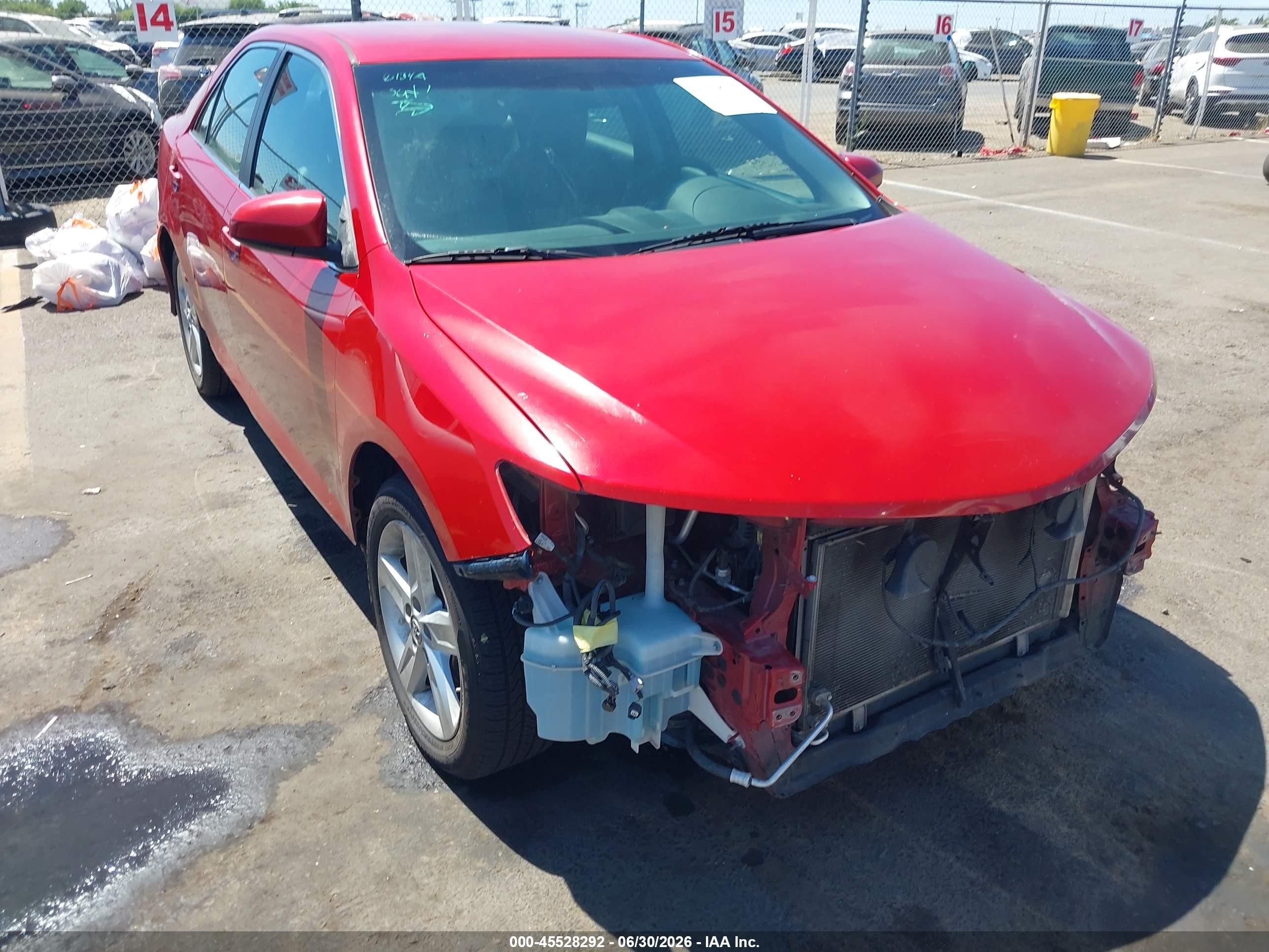 2013 Toyota Camry Se Red vin: 4T1BF1FK6DU685279