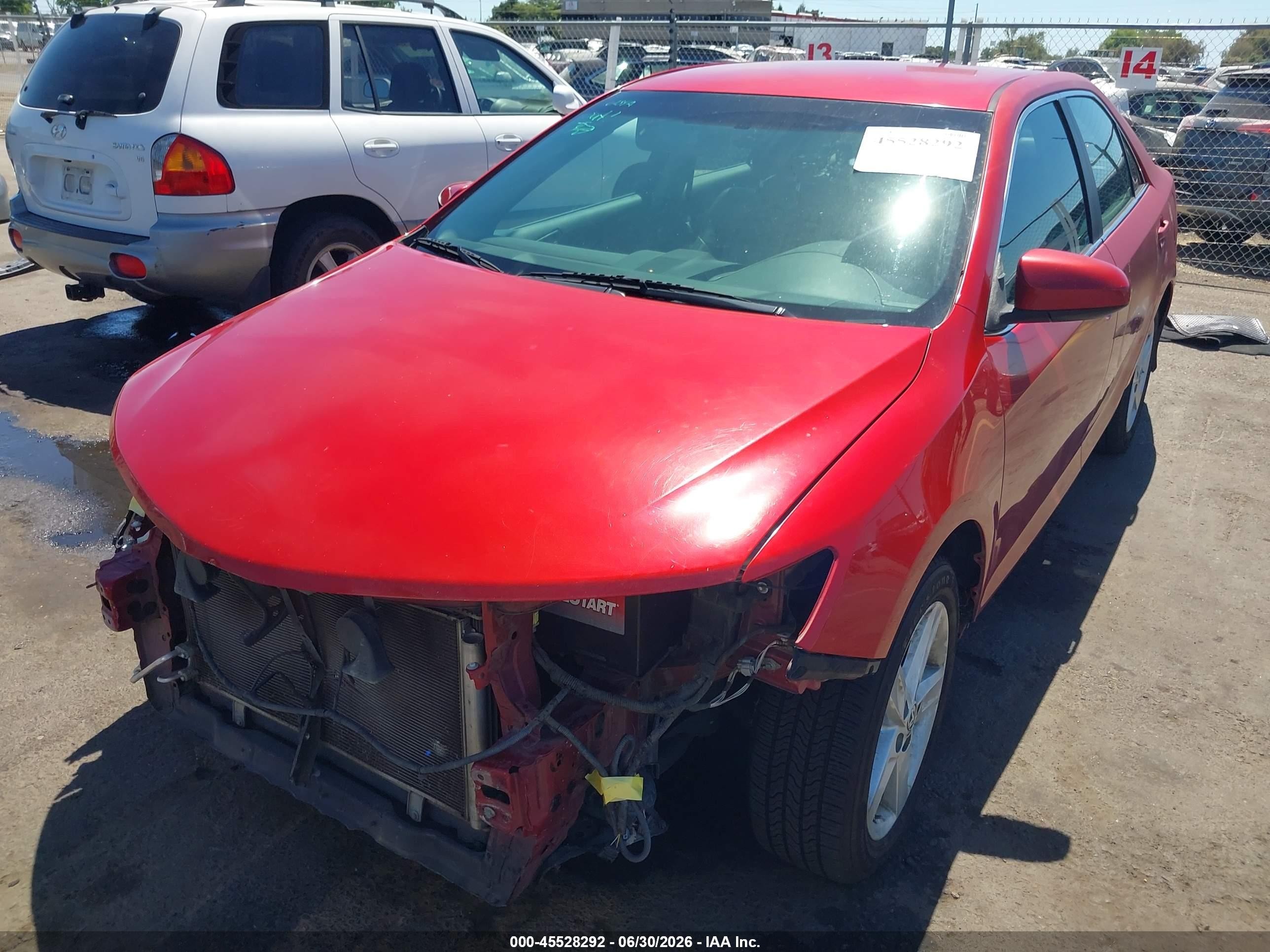 2013 Toyota Camry Se Red vin: 4T1BF1FK6DU685279