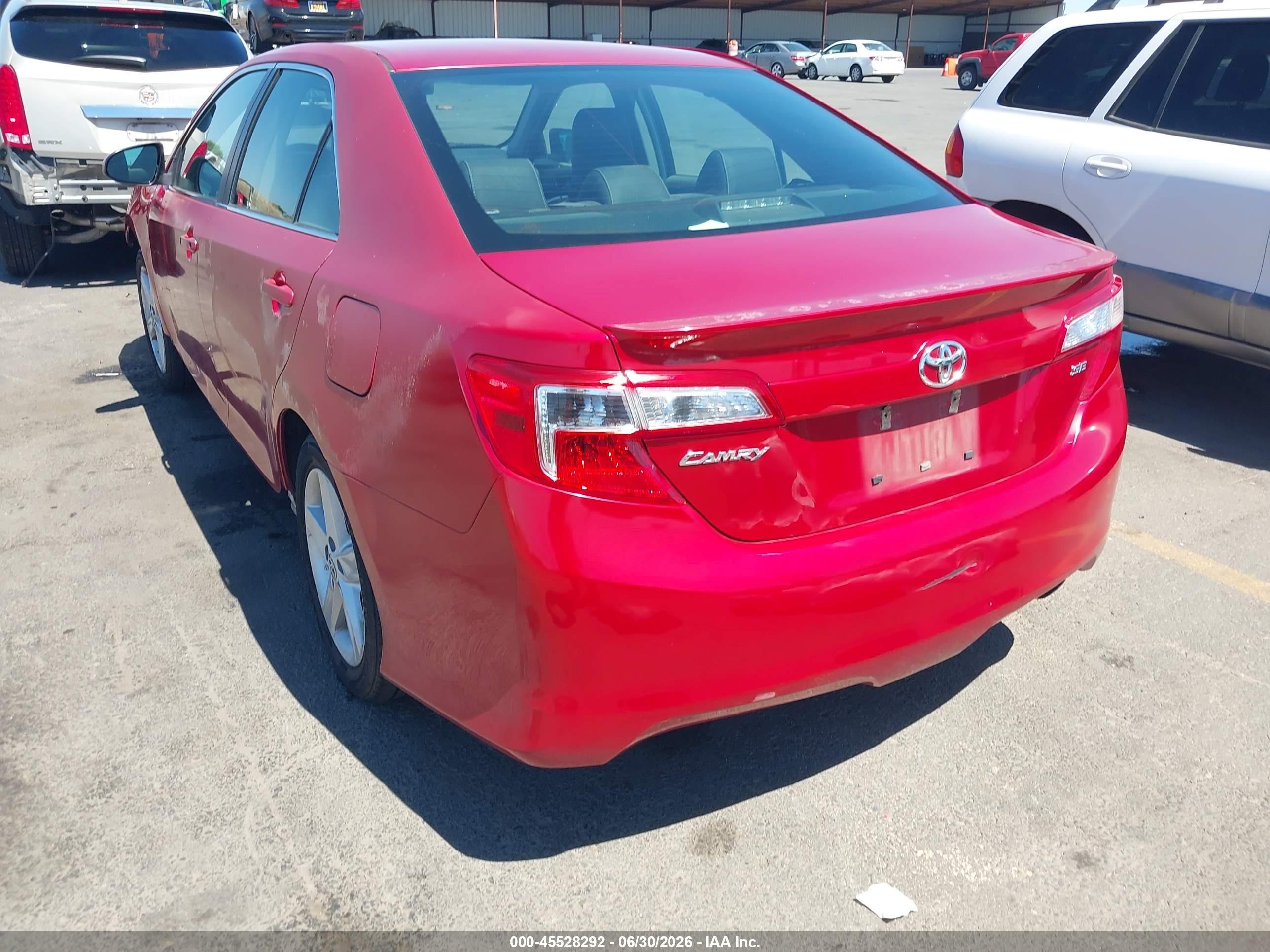 2013 Toyota Camry Se Red vin: 4T1BF1FK6DU685279