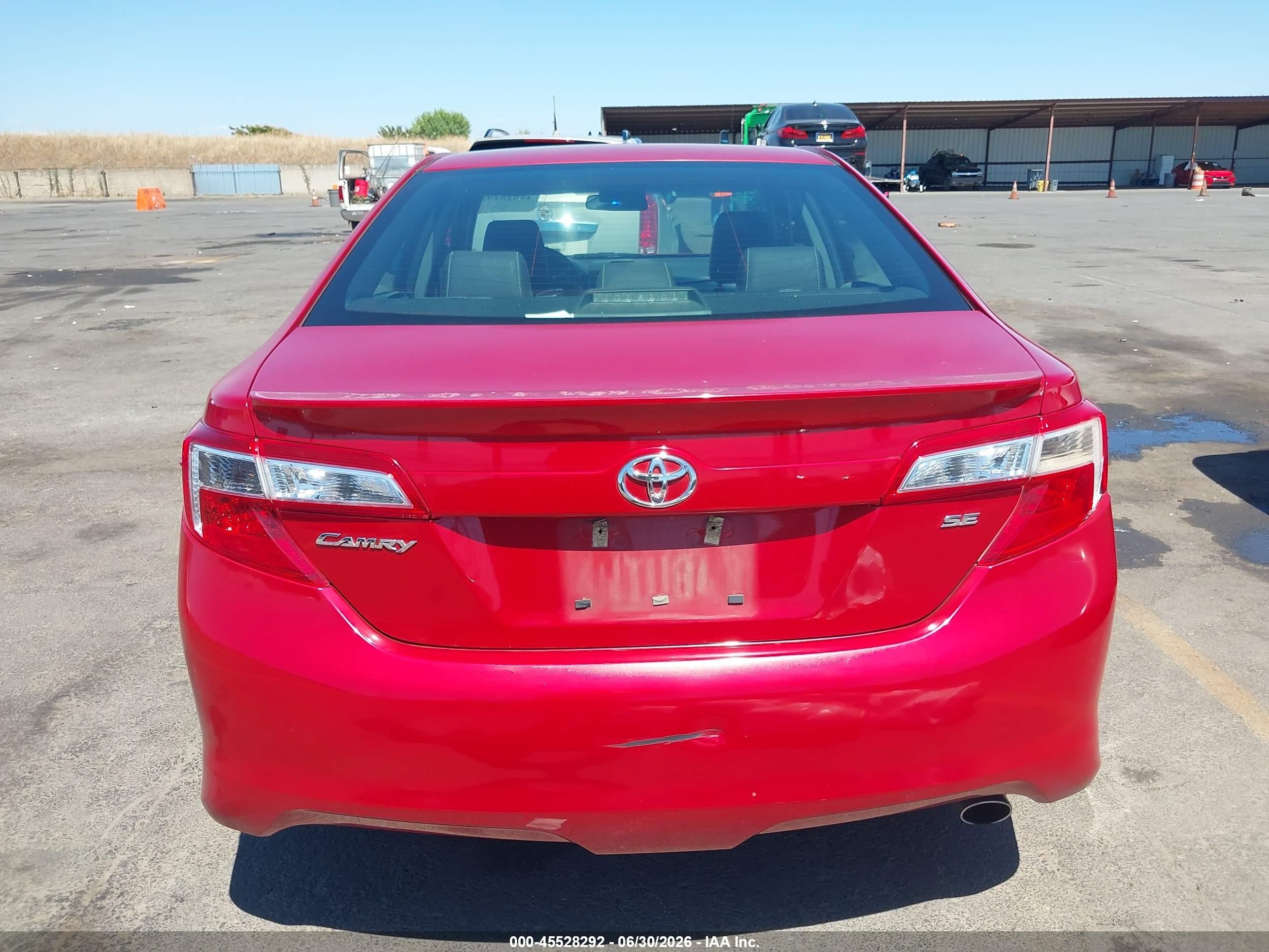 2013 Toyota Camry Se Red vin: 4T1BF1FK6DU685279