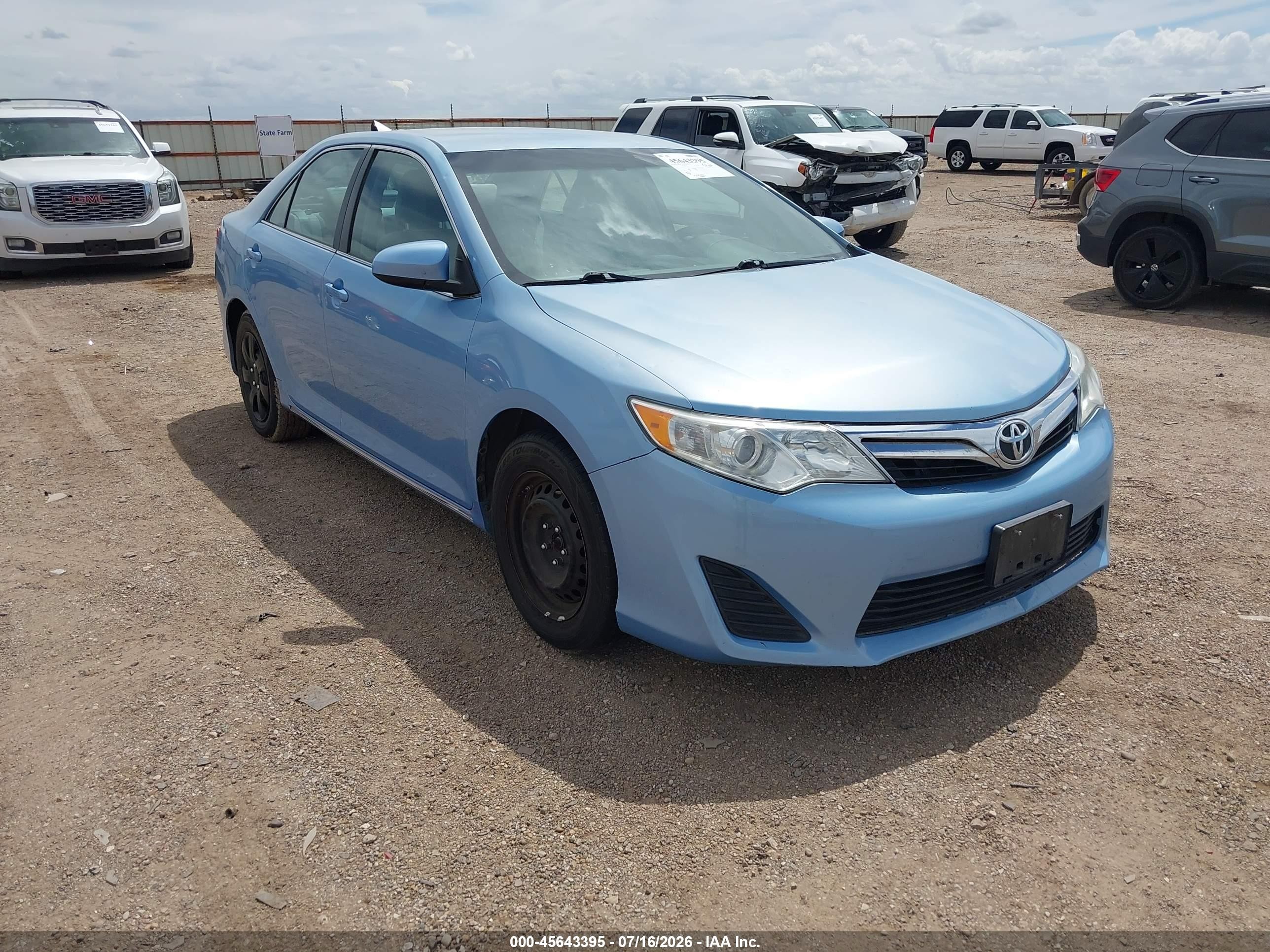 2013 Toyota Camry Le Light Blue vin: 4T1BF1FK6DU691387