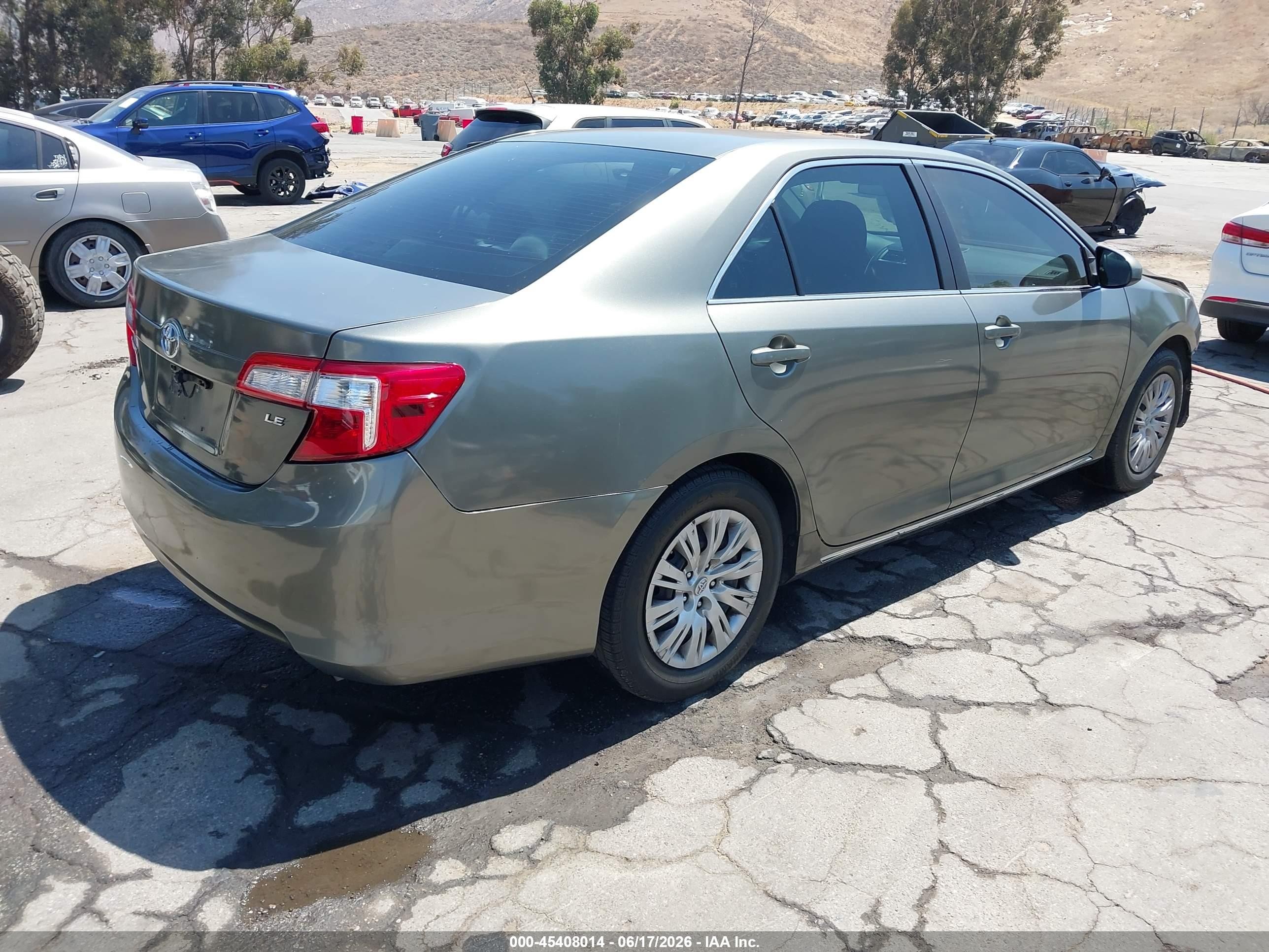 2013 Toyota Camry Le Серый vin: 4T1BF1FK6DU705563