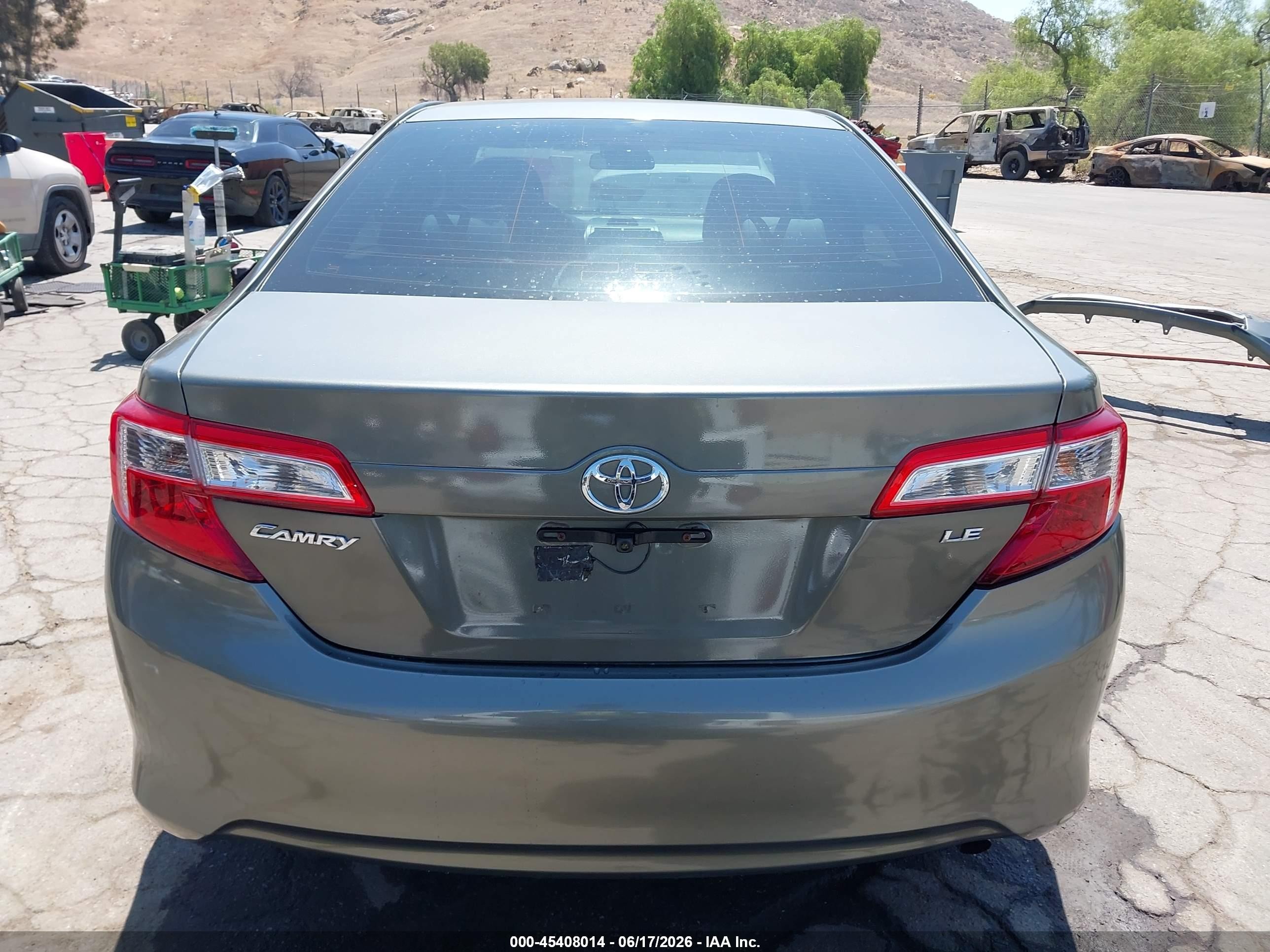 2013 Toyota Camry Le Серый vin: 4T1BF1FK6DU705563