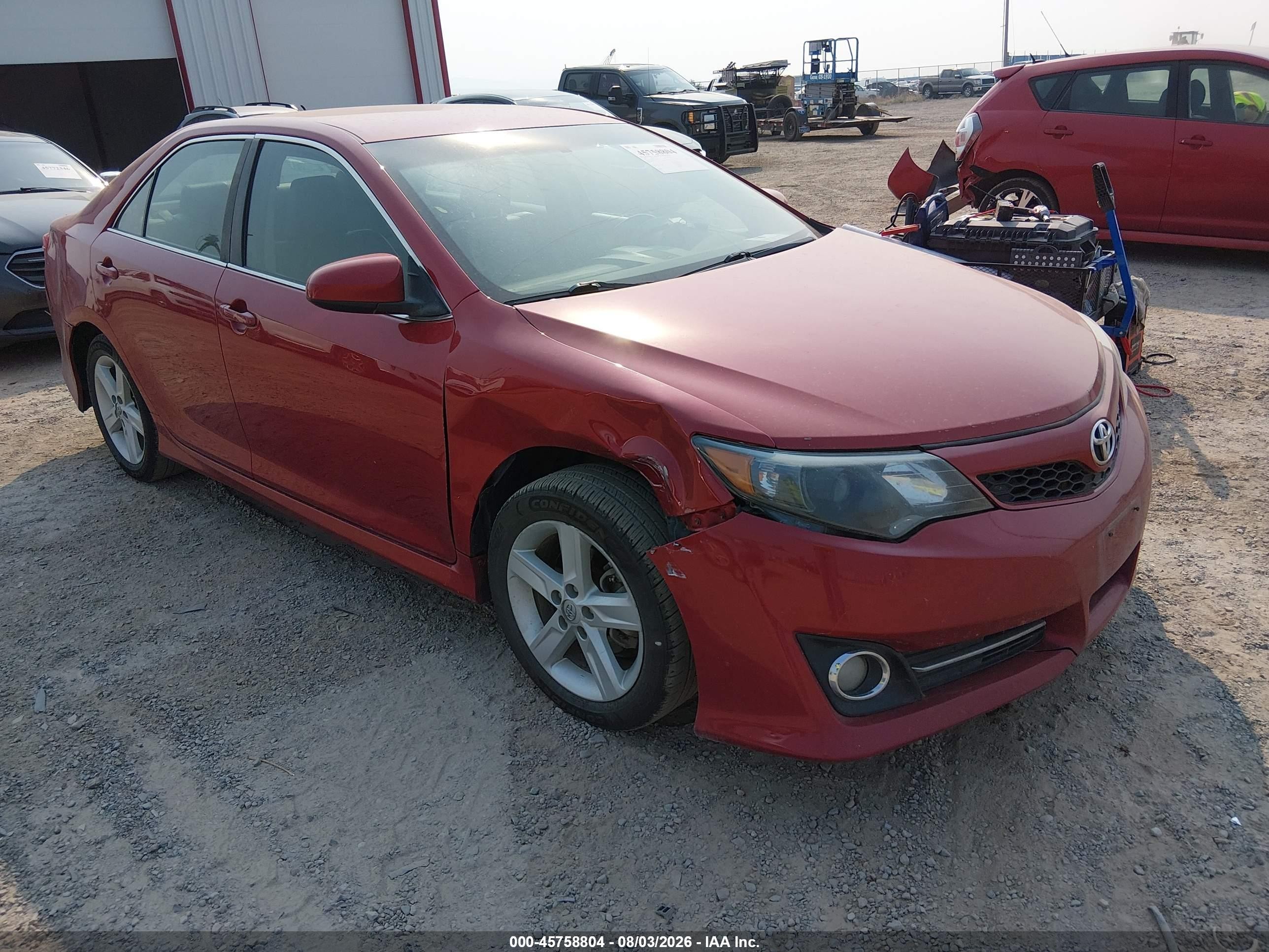 2013 Toyota Camry Se Red vin: 4T1BF1FK6DU718524