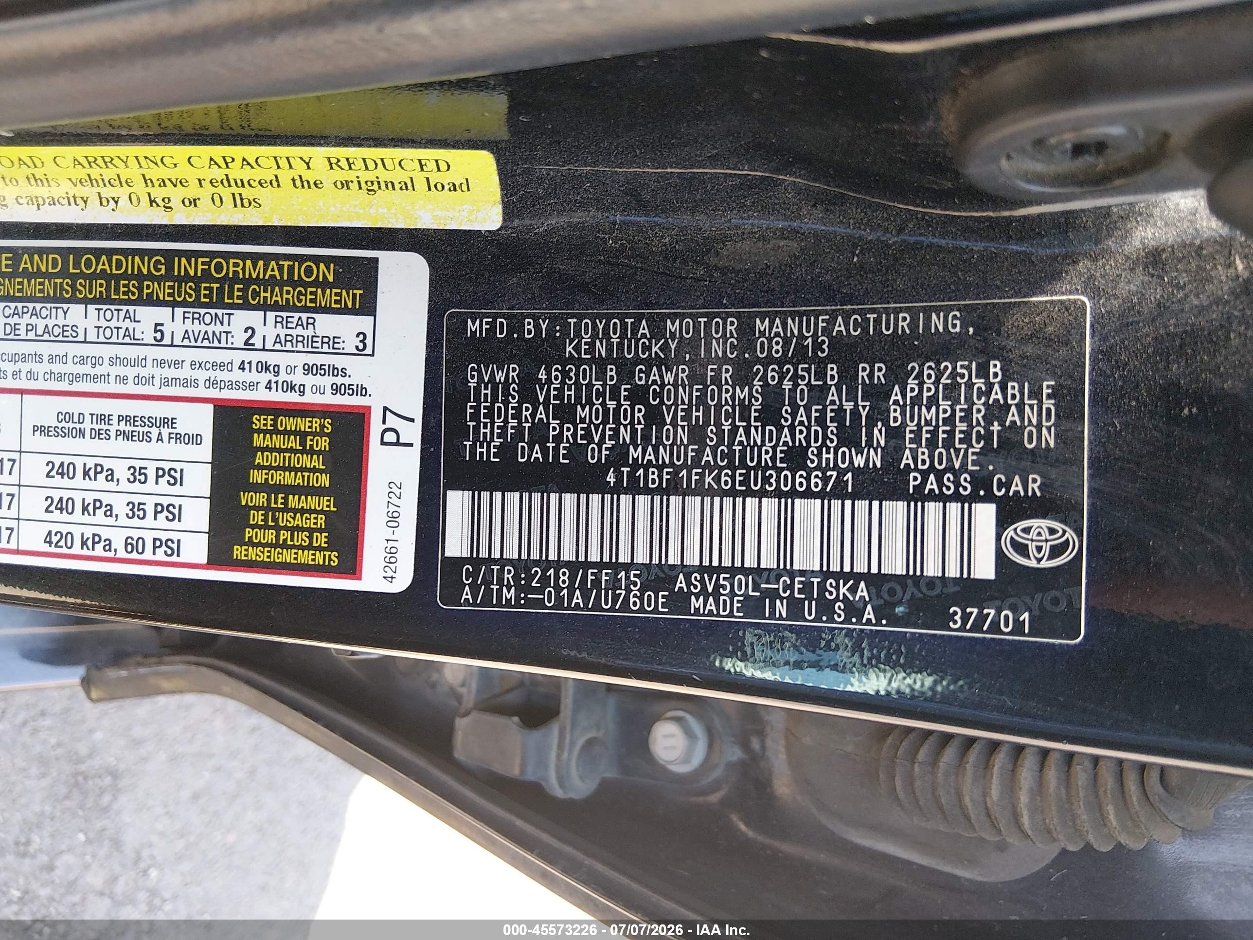 2014 Toyota Camry Se Black vin: 4T1BF1FK6EU306671