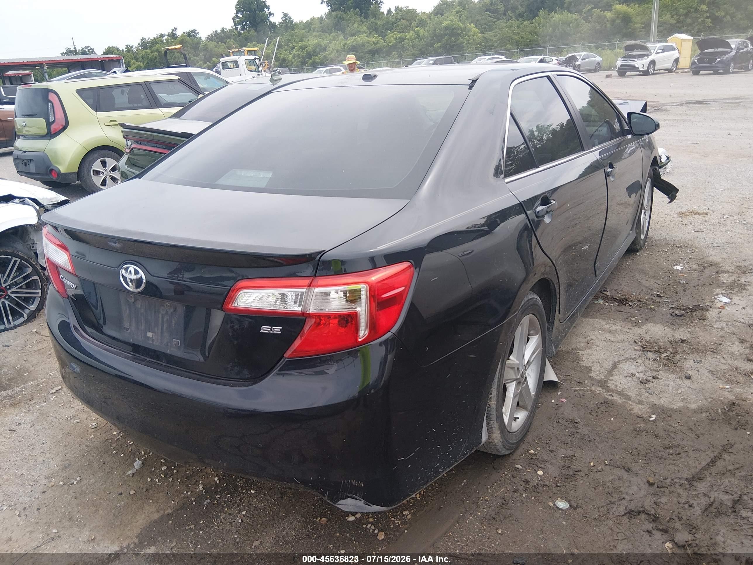 2014 Toyota Camry Se Black vin: 4T1BF1FK6EU335152