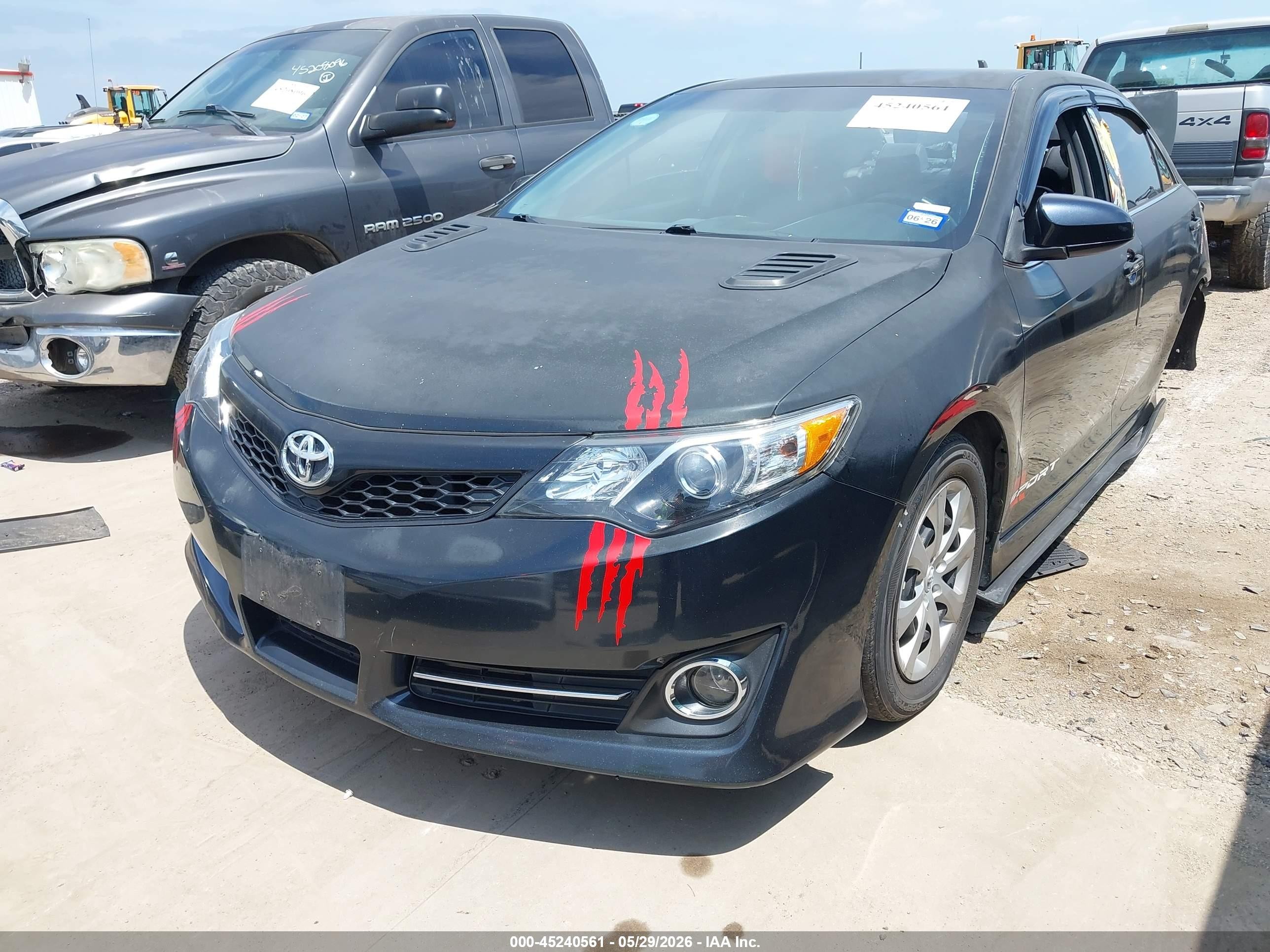 2014 Toyota Camry Se Black vin: 4T1BF1FK6EU347317