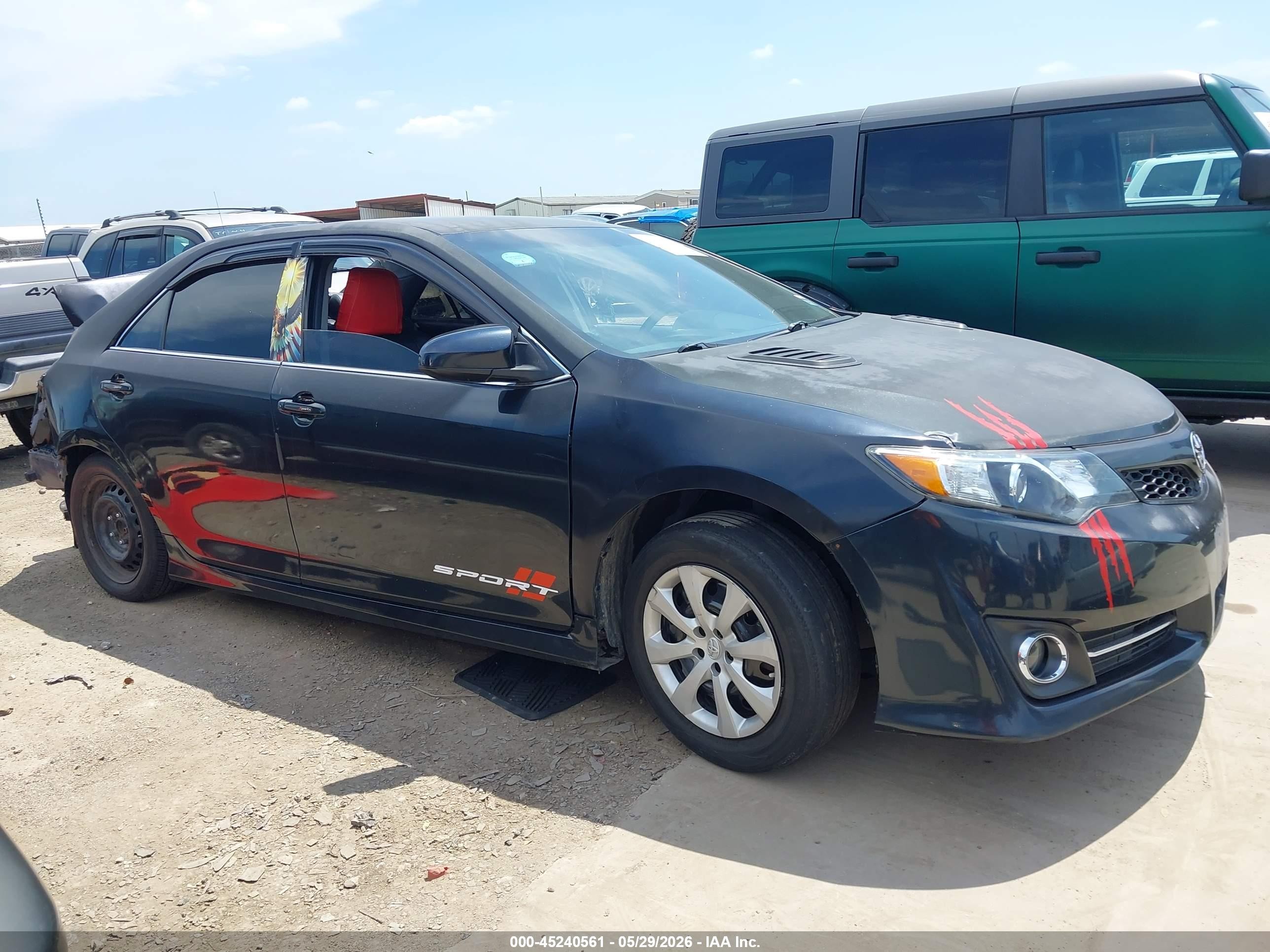 2014 Toyota Camry Se Black vin: 4T1BF1FK6EU347317