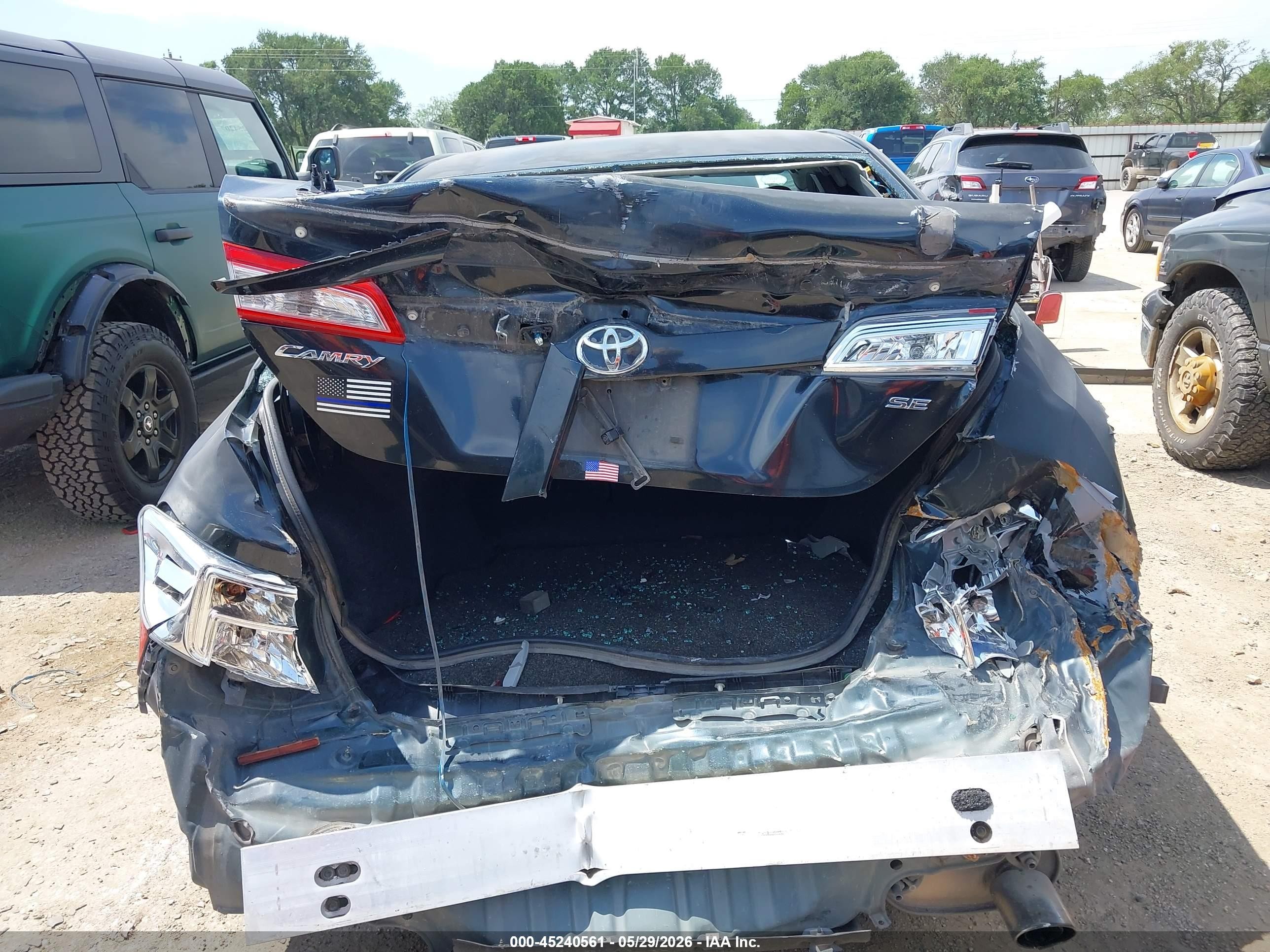 2014 Toyota Camry Se Black vin: 4T1BF1FK6EU347317