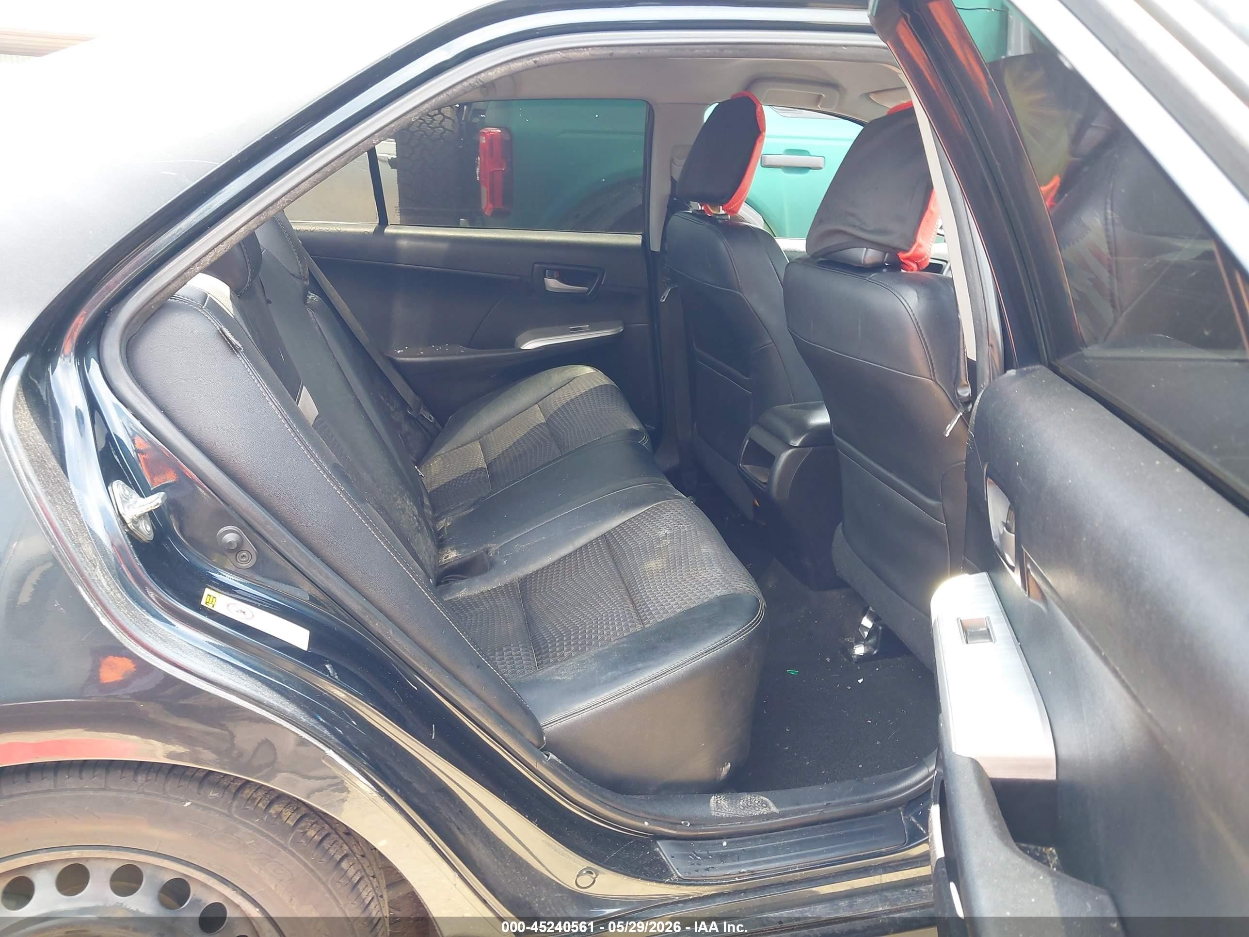 2014 Toyota Camry Se Black vin: 4T1BF1FK6EU347317