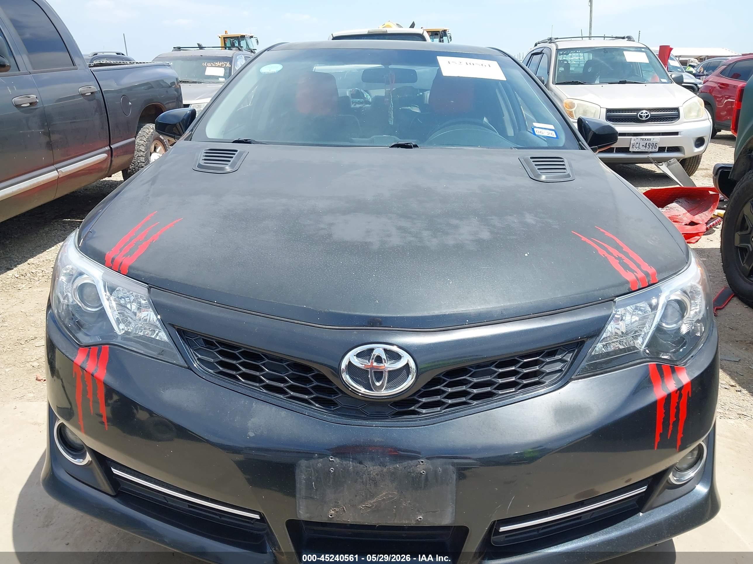 2014 Toyota Camry Se Black vin: 4T1BF1FK6EU347317