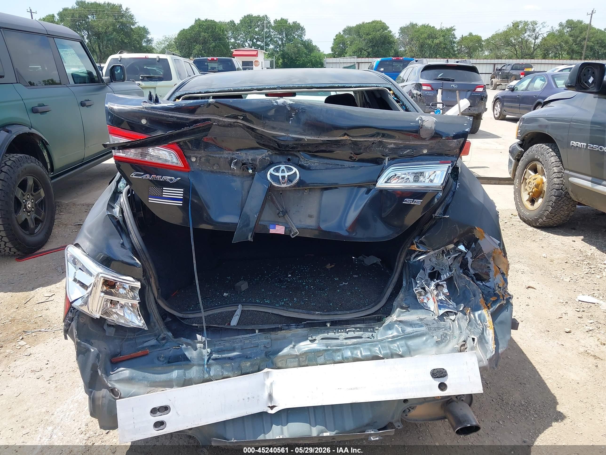 2014 Toyota Camry Se Black vin: 4T1BF1FK6EU347317