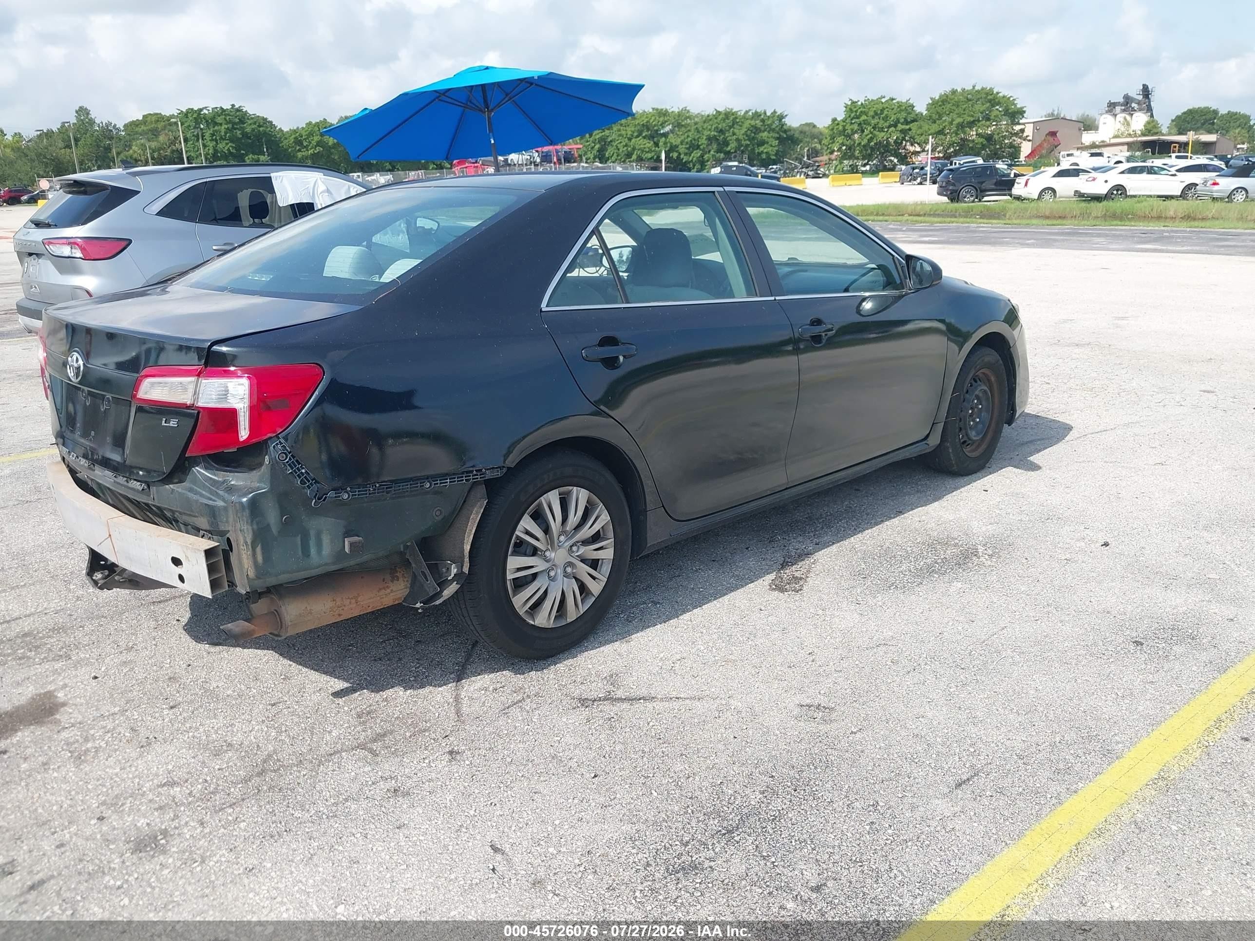 2014 Toyota Camry Le Black vin: 4T1BF1FK6EU381693