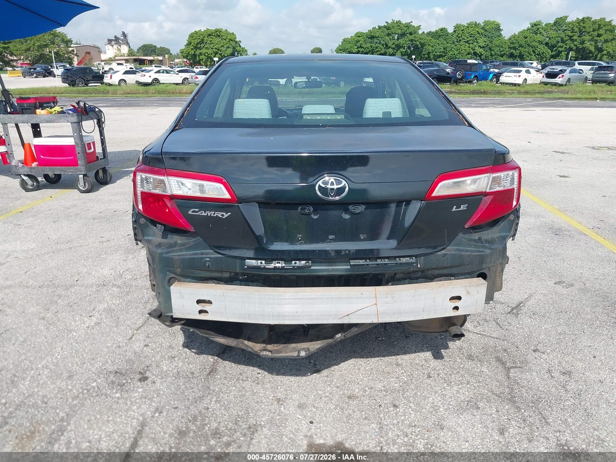 2014 Toyota Camry Le Black vin: 4T1BF1FK6EU381693