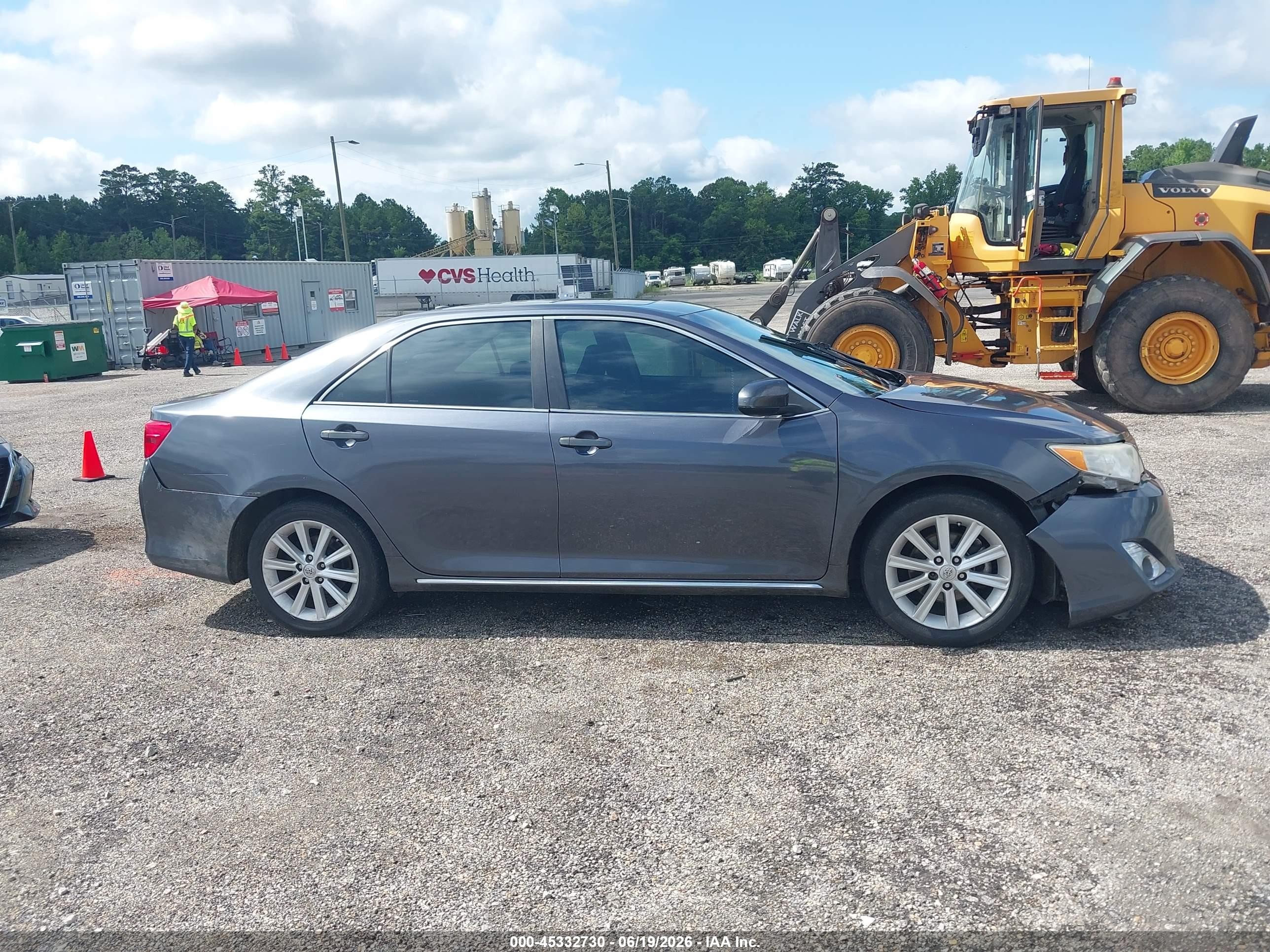 2014 Toyota Camry Xle Серый vin: 4T1BF1FK6EU387560