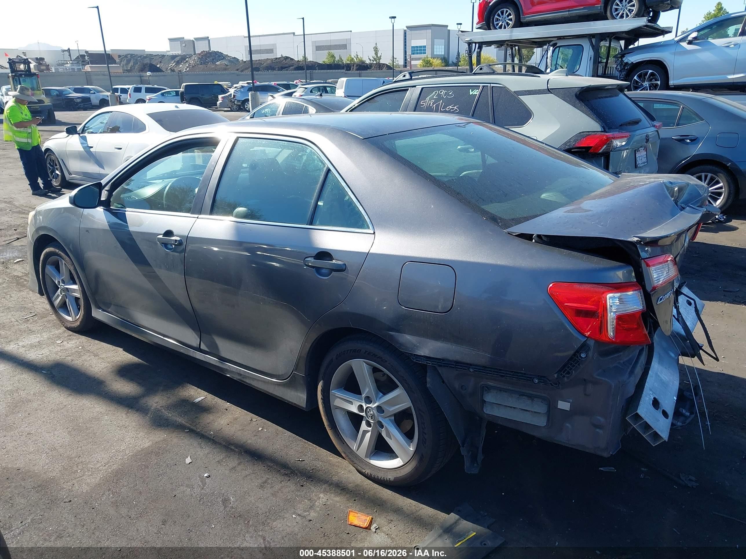 2014 Toyota Camry Se Gray vin: 4T1BF1FK6EU389664
