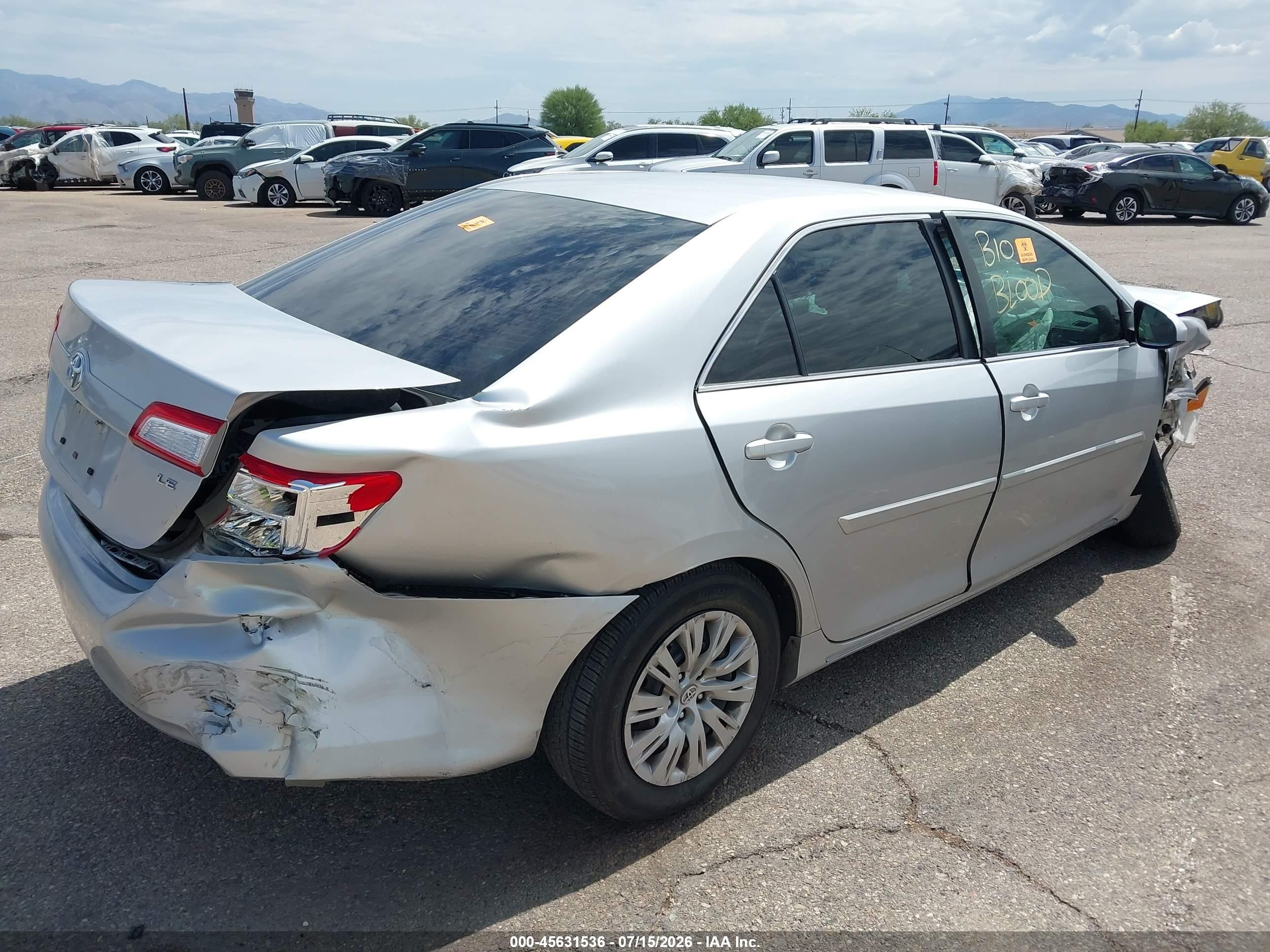 2014 Toyota Camry Le Silver vin: 4T1BF1FK6EU403658