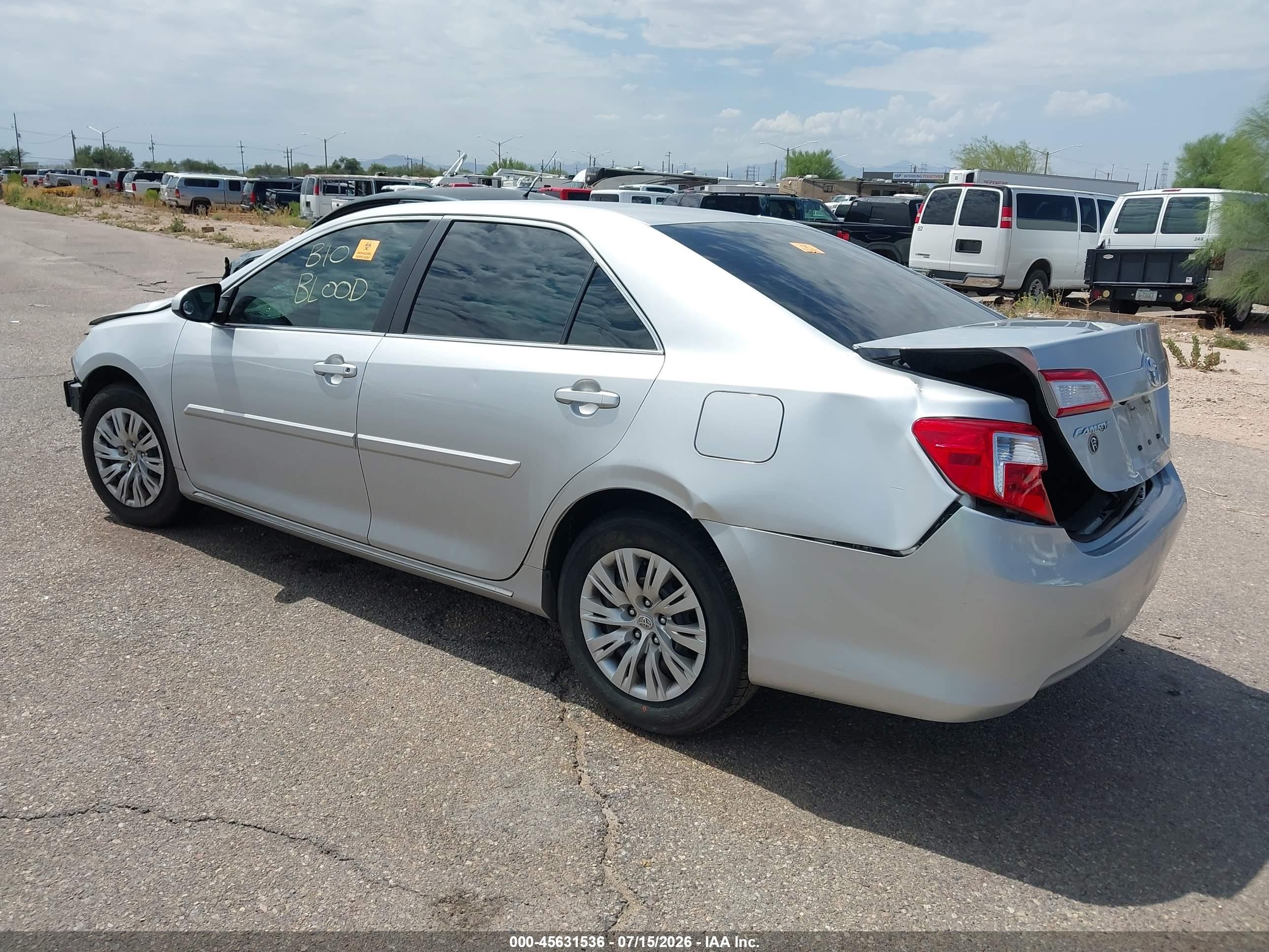 2014 Toyota Camry Le Silver vin: 4T1BF1FK6EU403658