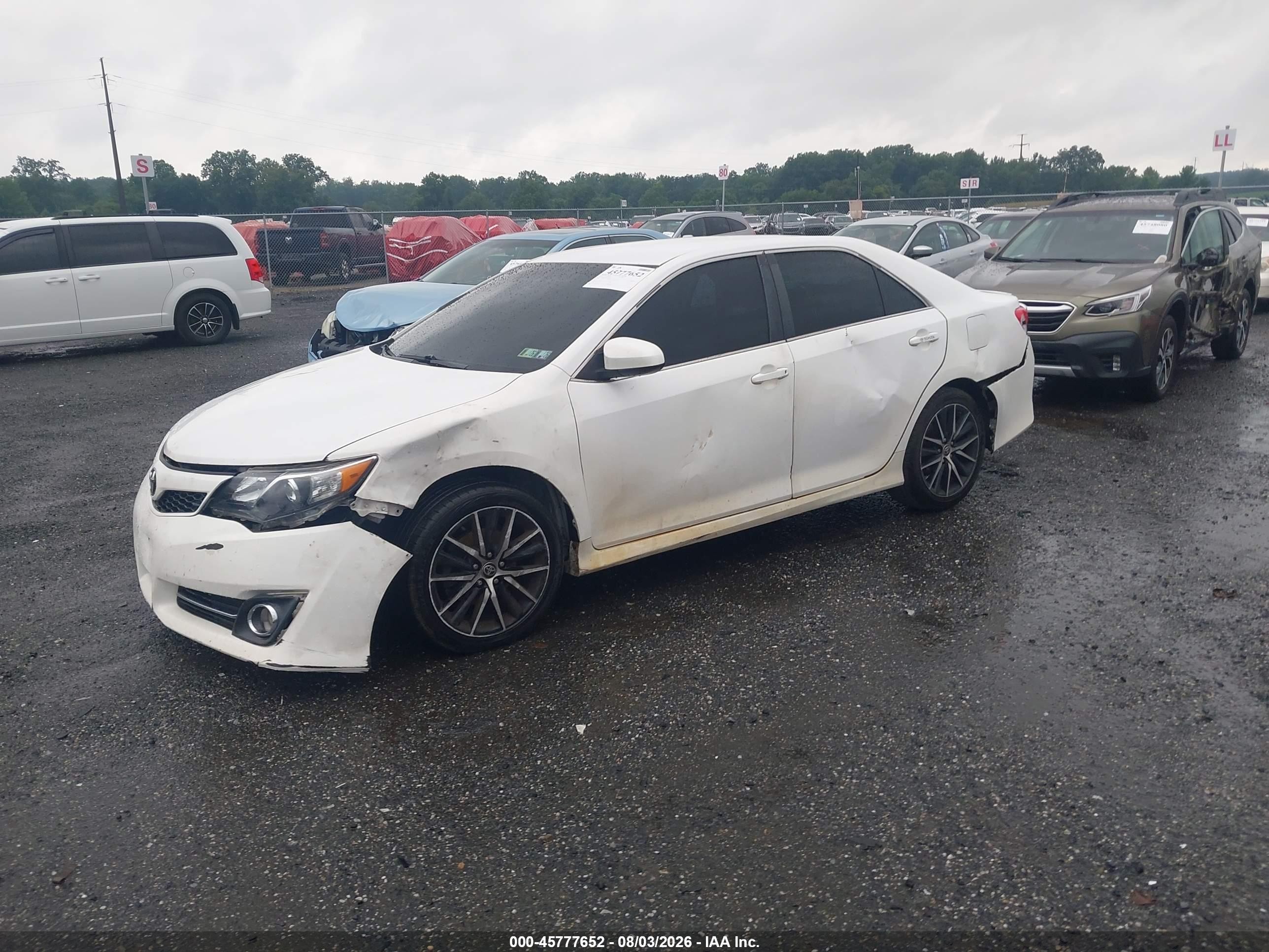 2014 Toyota Camry Se White vin: 4T1BF1FK6EU414126