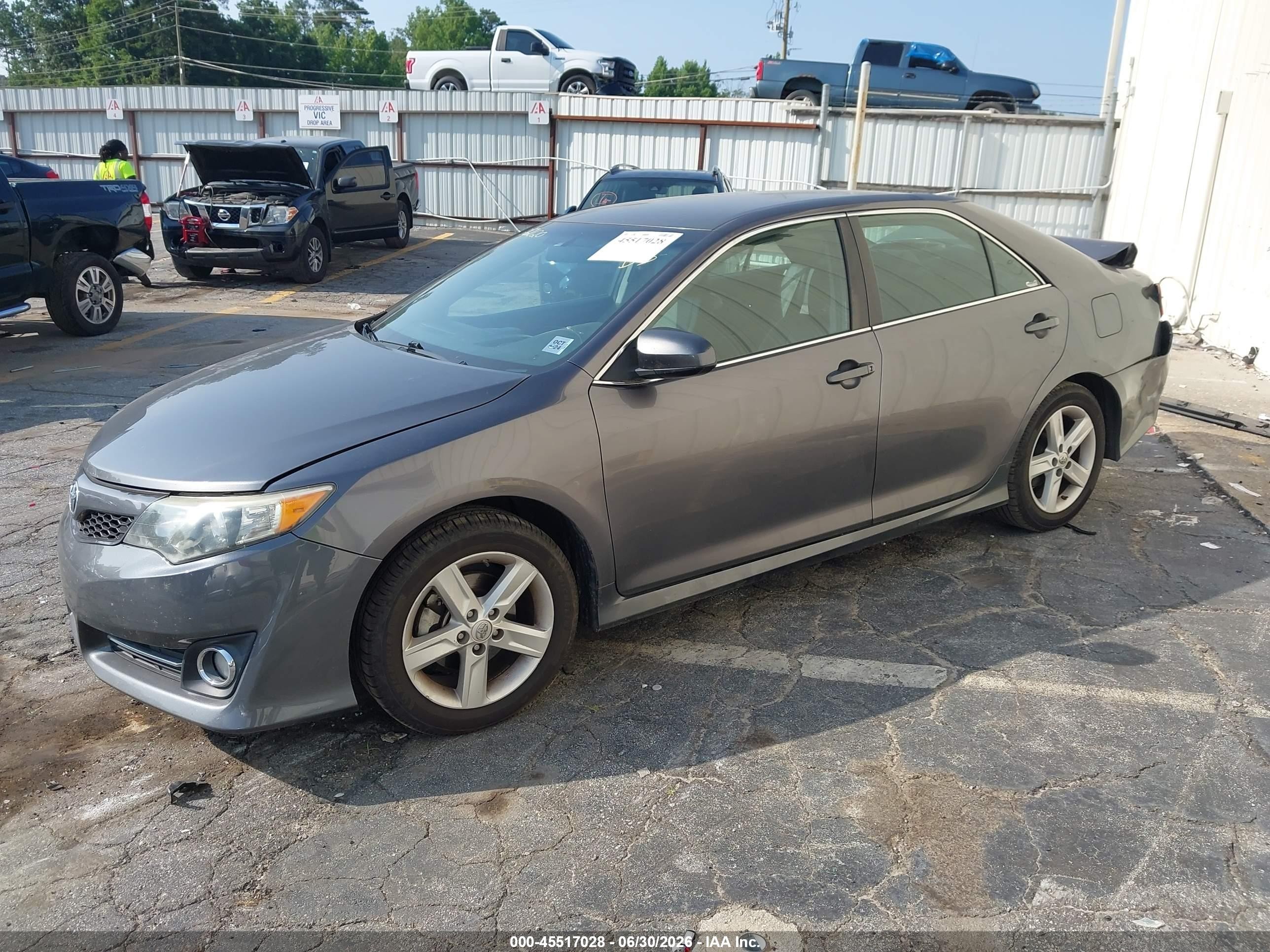 2014 Toyota Camry Se Gray vin: 4T1BF1FK6EU438846