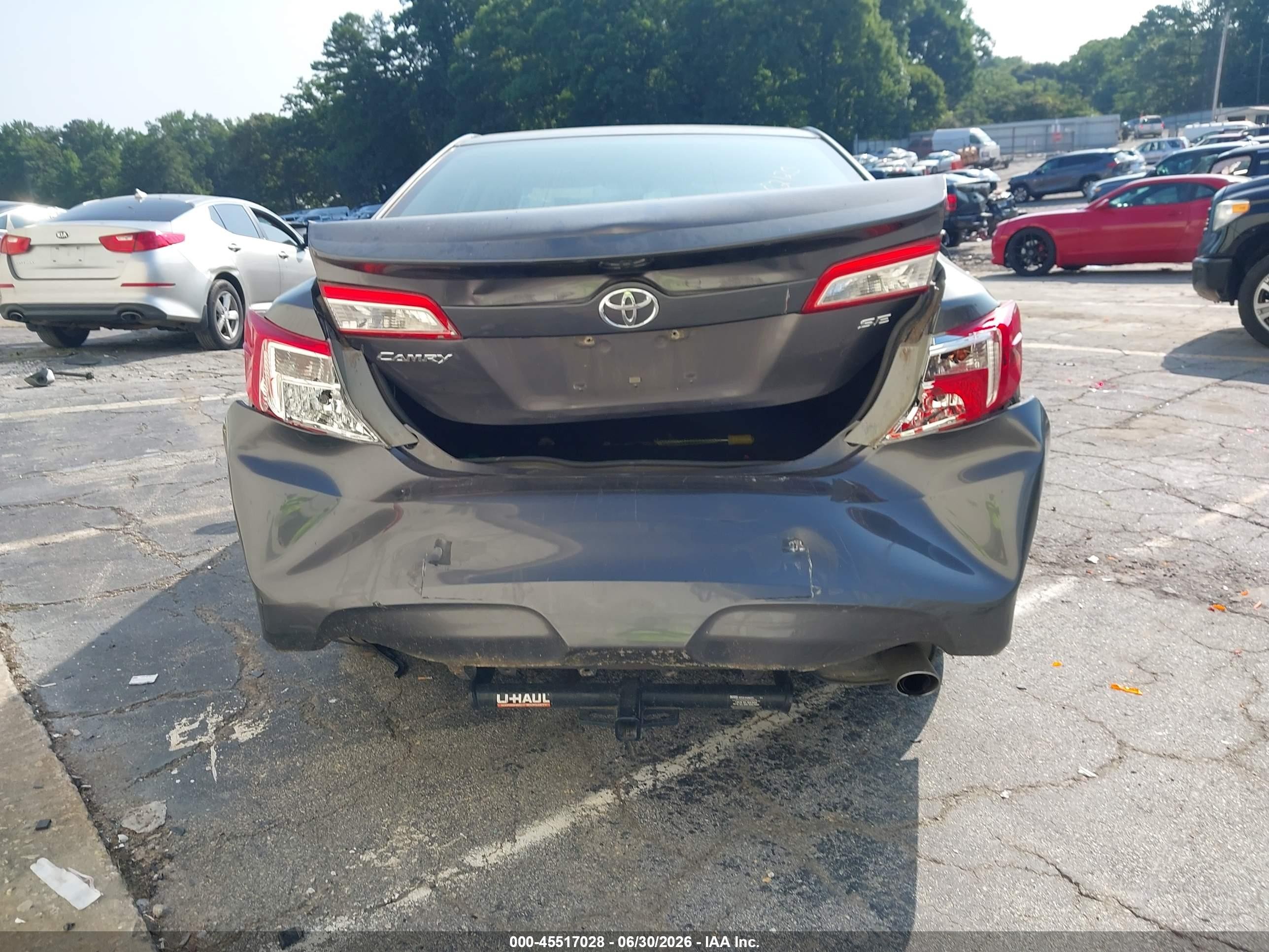 2014 Toyota Camry Se Gray vin: 4T1BF1FK6EU438846