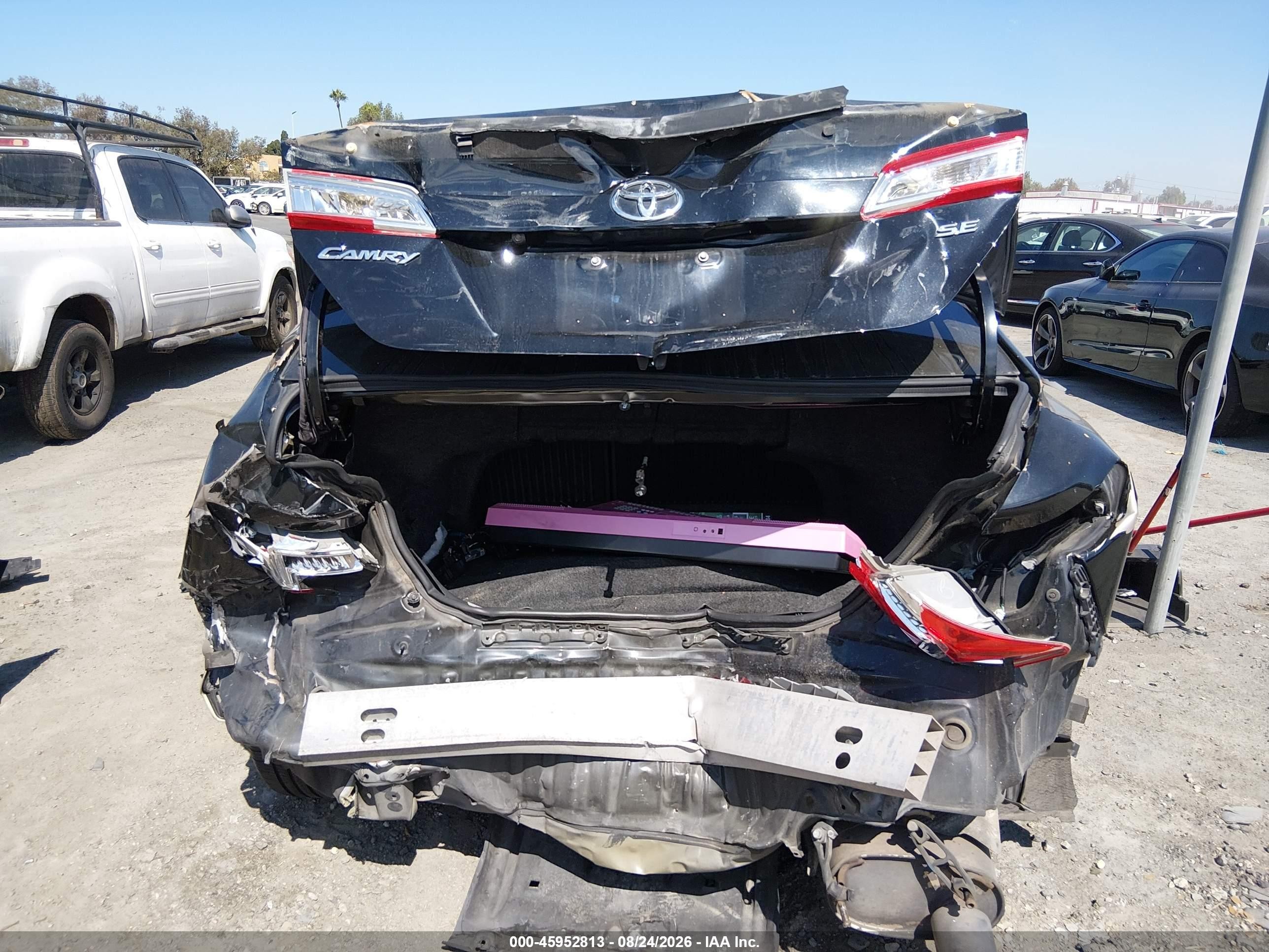 2014 Toyota Camry Se Black vin: 4T1BF1FK6EU461415
