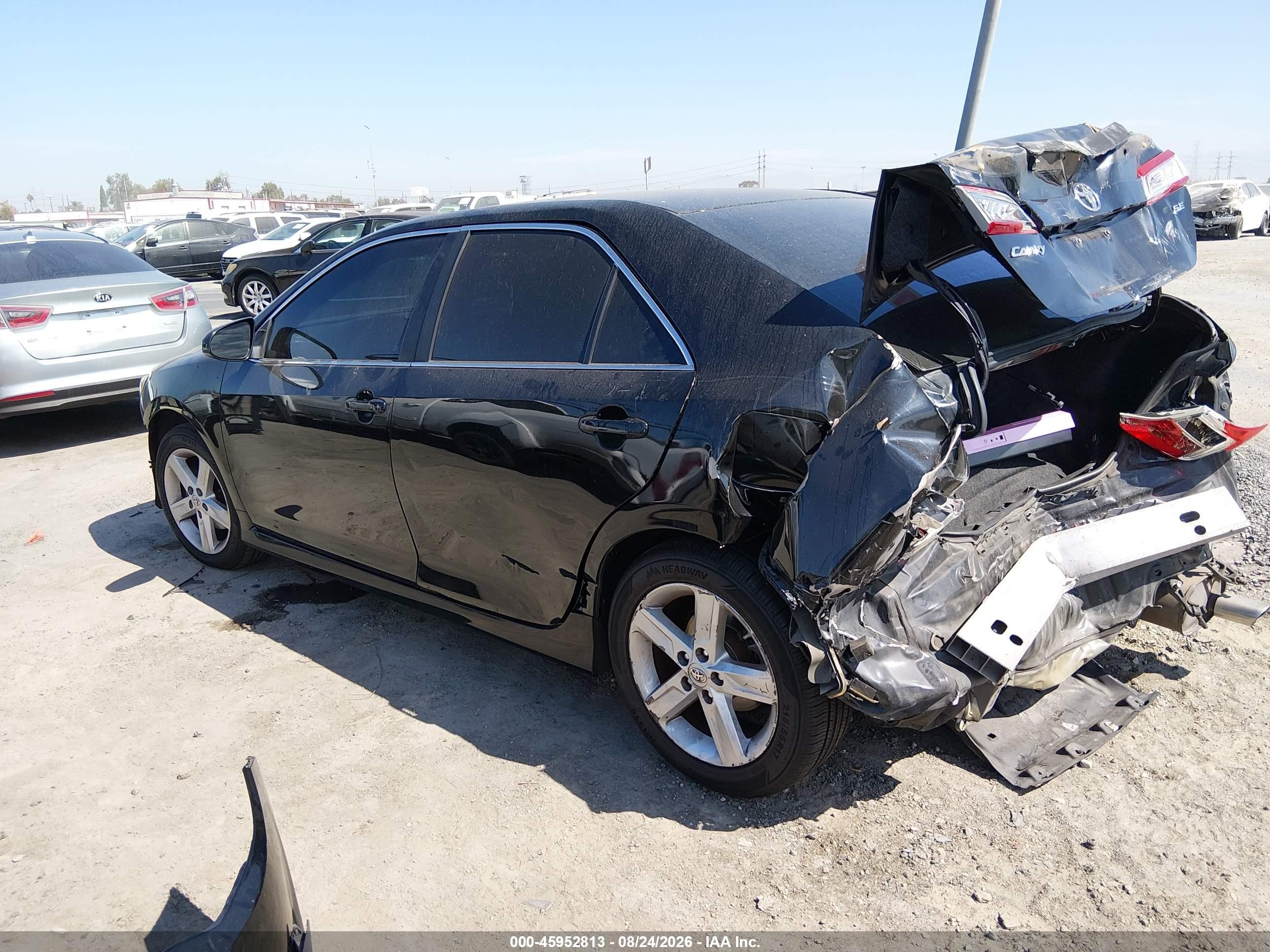 2014 Toyota Camry Se Black vin: 4T1BF1FK6EU461415