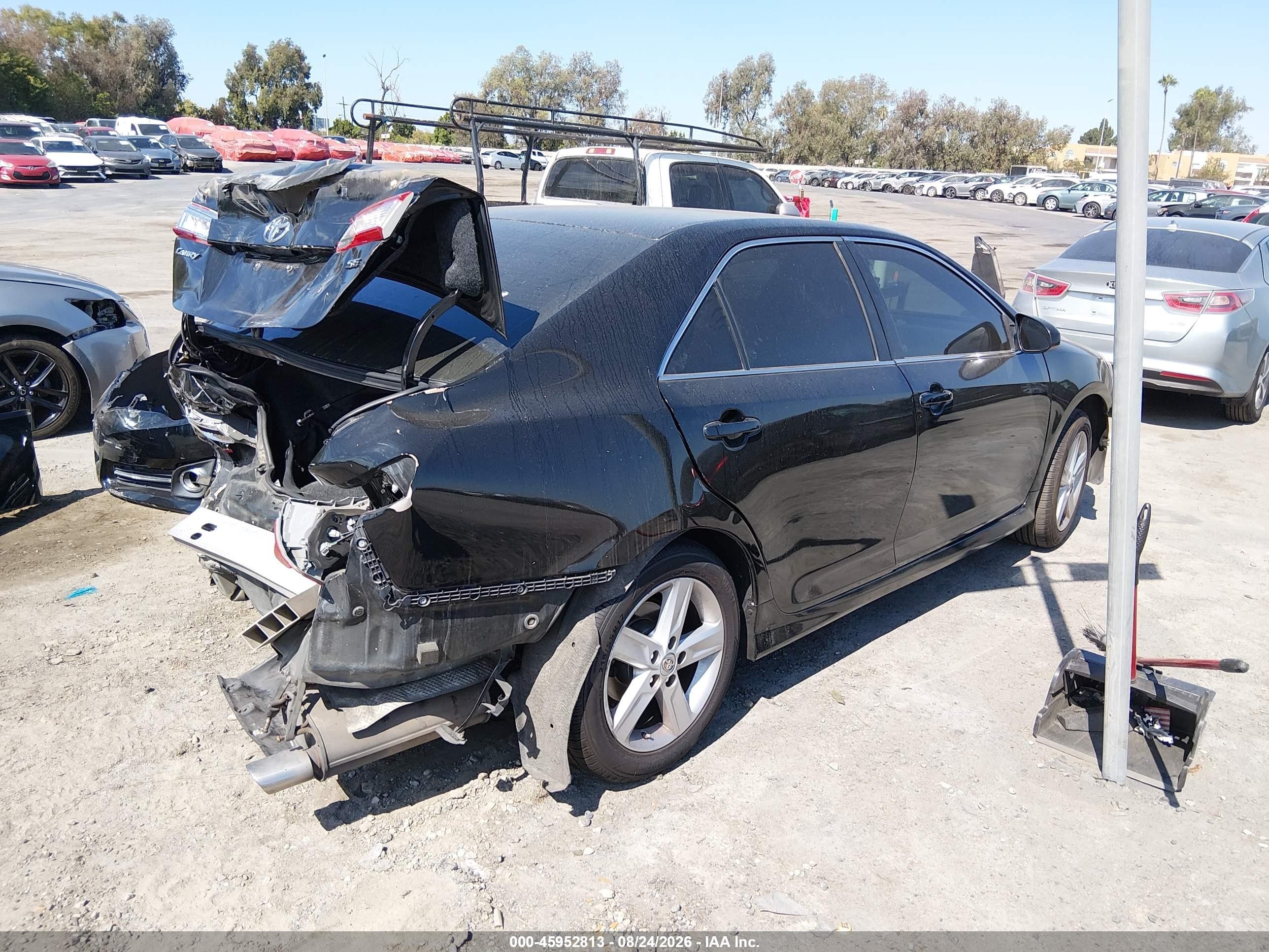 2014 Toyota Camry Se Black vin: 4T1BF1FK6EU461415