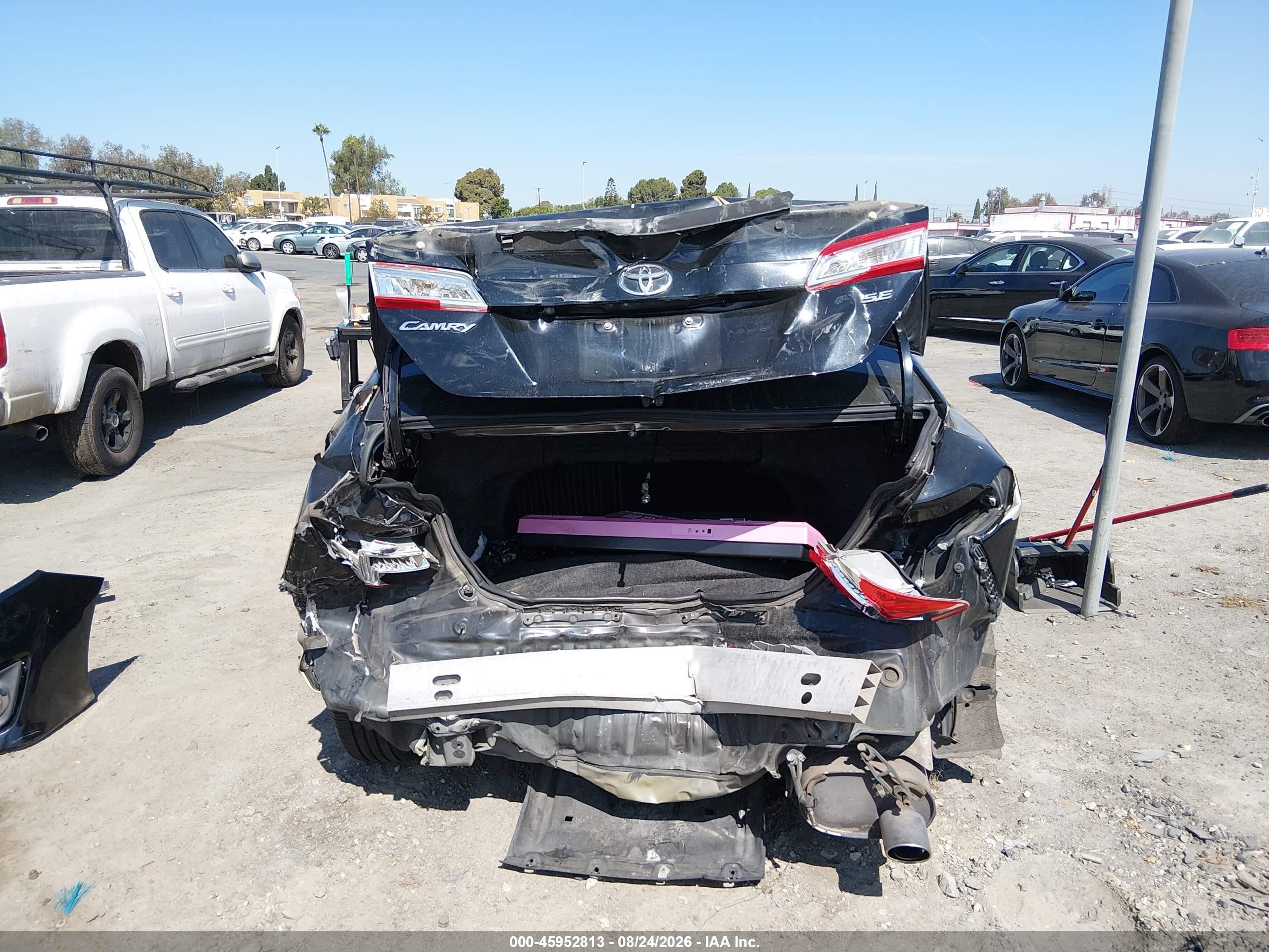 2014 Toyota Camry Se Black vin: 4T1BF1FK6EU461415