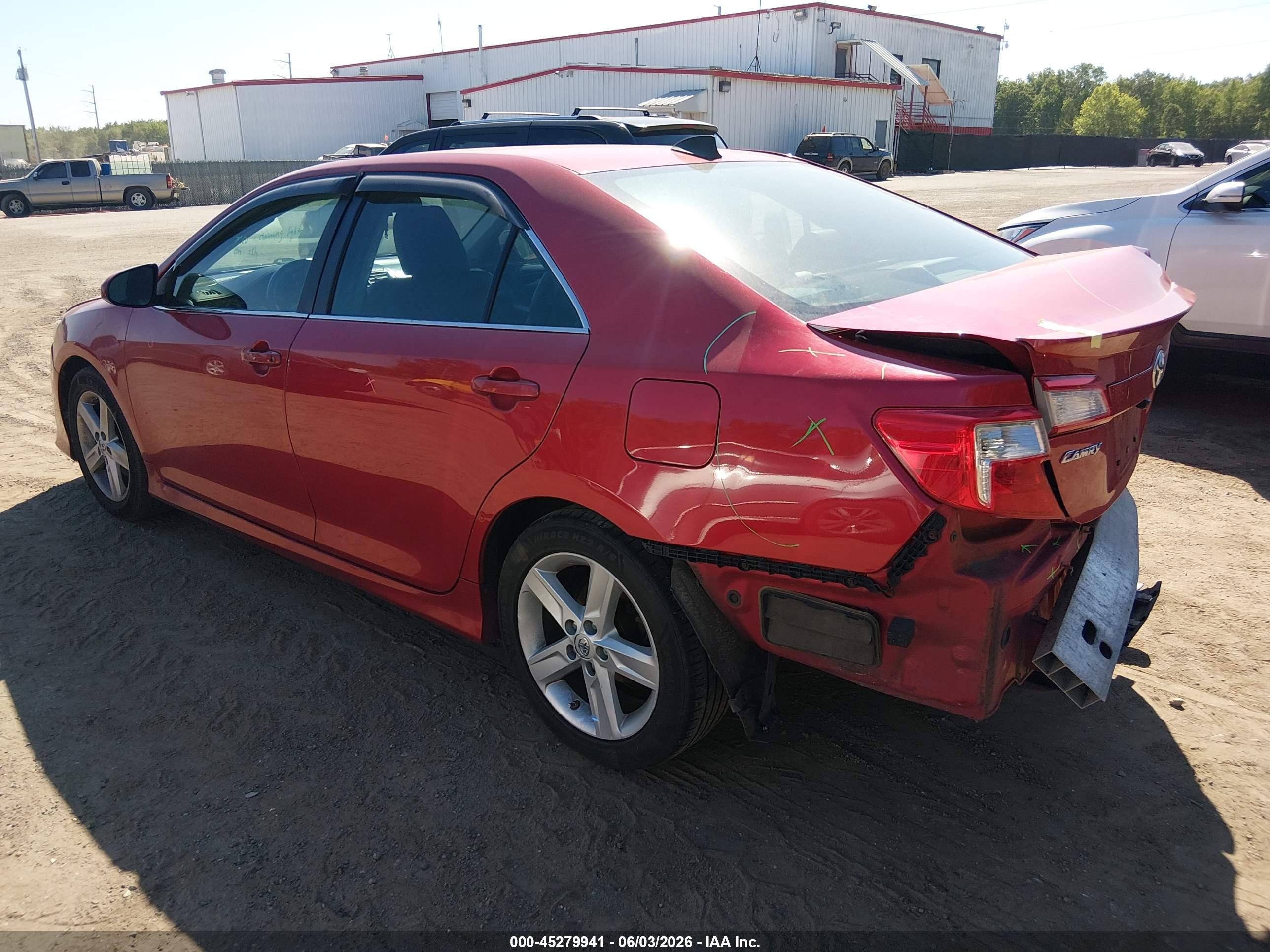 2014 Toyota Camry Se Red vin: 4T1BF1FK6EU743781