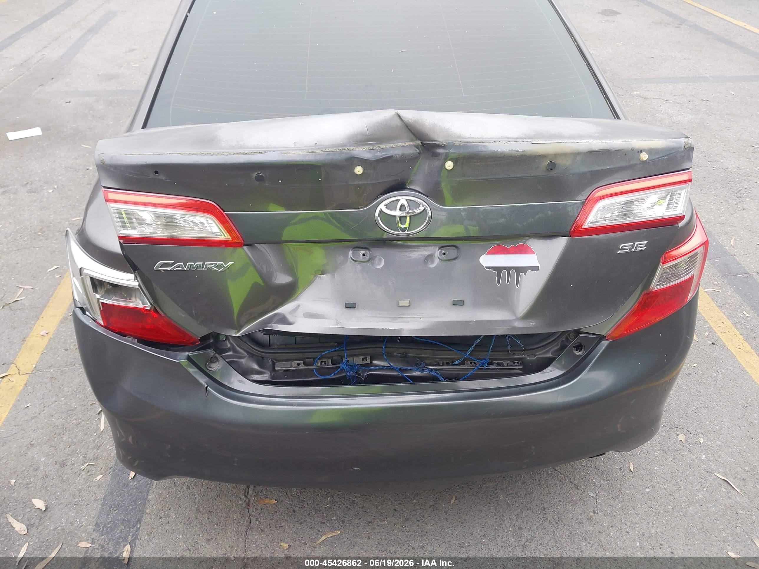 2014 Toyota Camry Se Sport Gray vin: 4T1BF1FK6EU761536