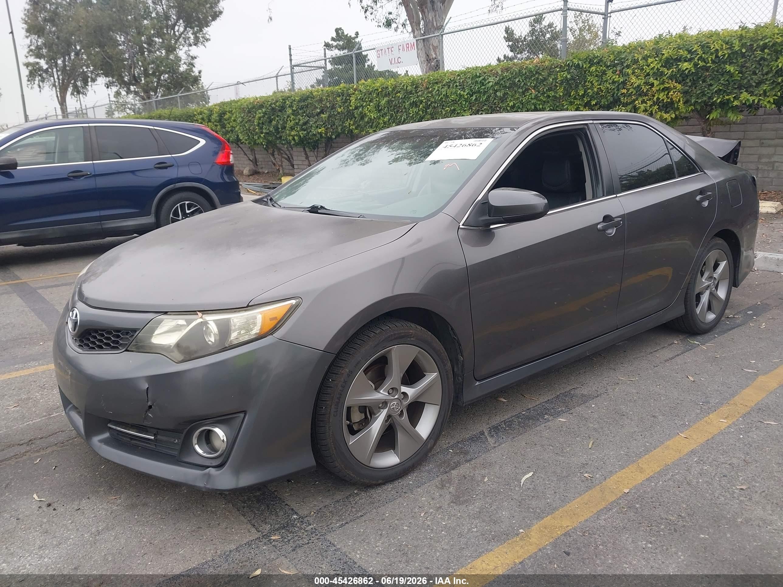 2014 Toyota Camry Se Sport Gray vin: 4T1BF1FK6EU761536