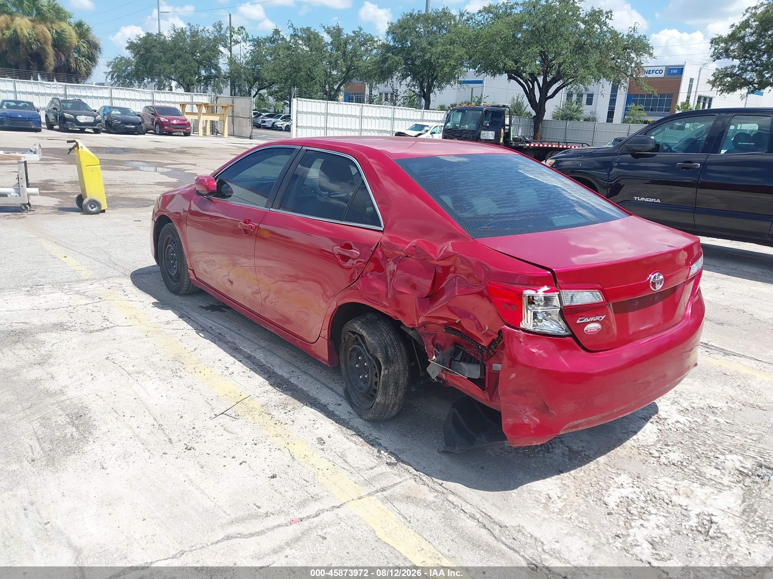 2014 Toyota Camry L Red vin: 4T1BF1FK6EU779938
