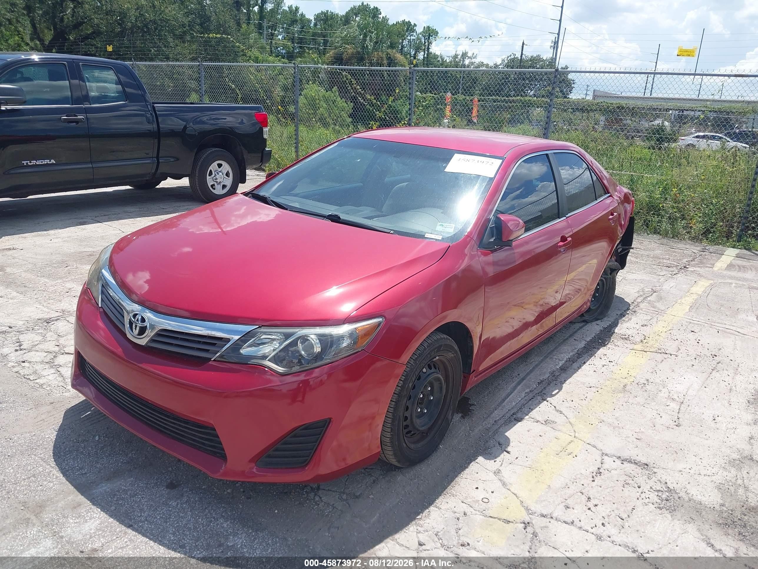 2014 Toyota Camry L Red vin: 4T1BF1FK6EU779938