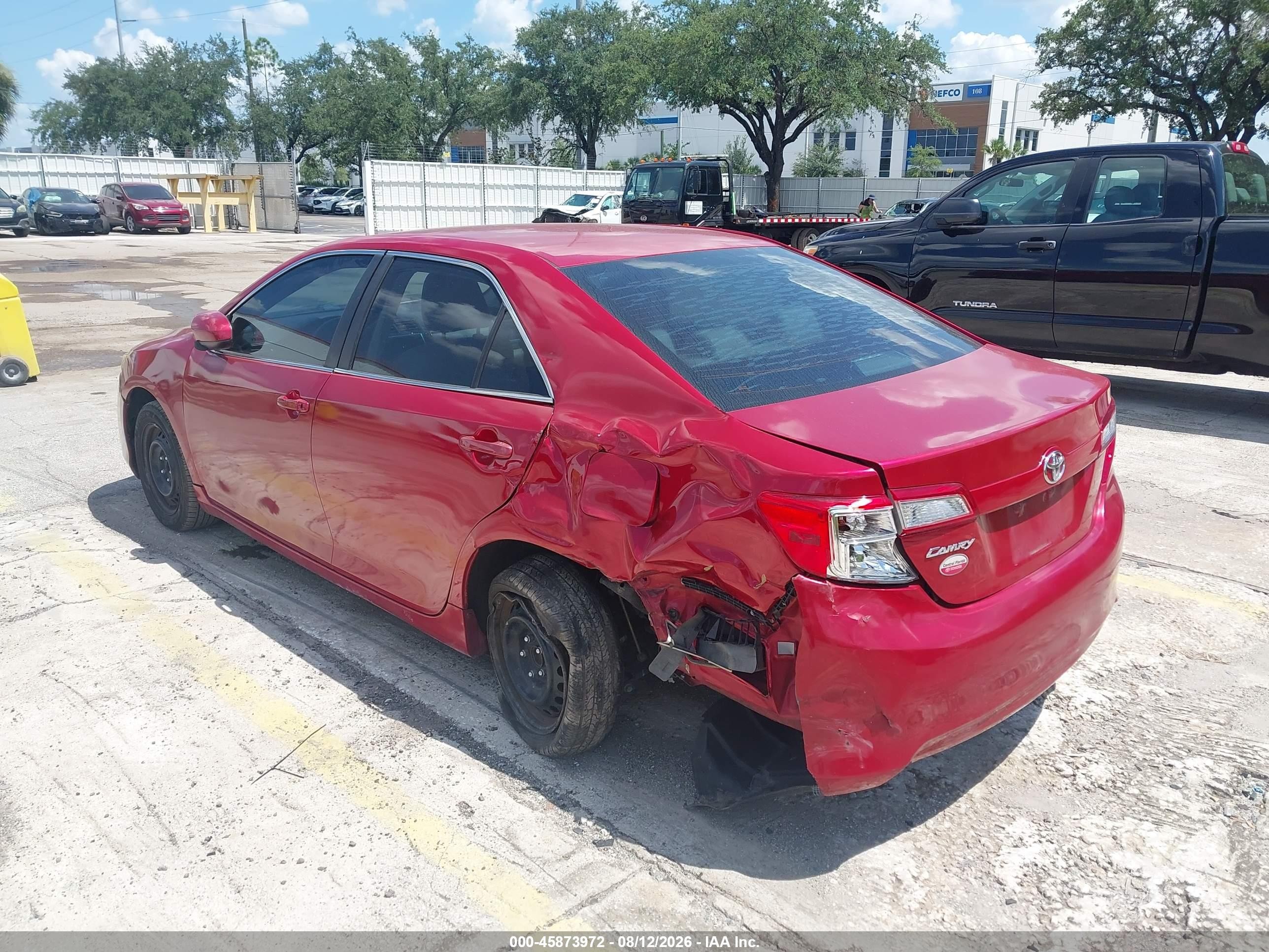 2014 Toyota Camry L Red vin: 4T1BF1FK6EU779938
