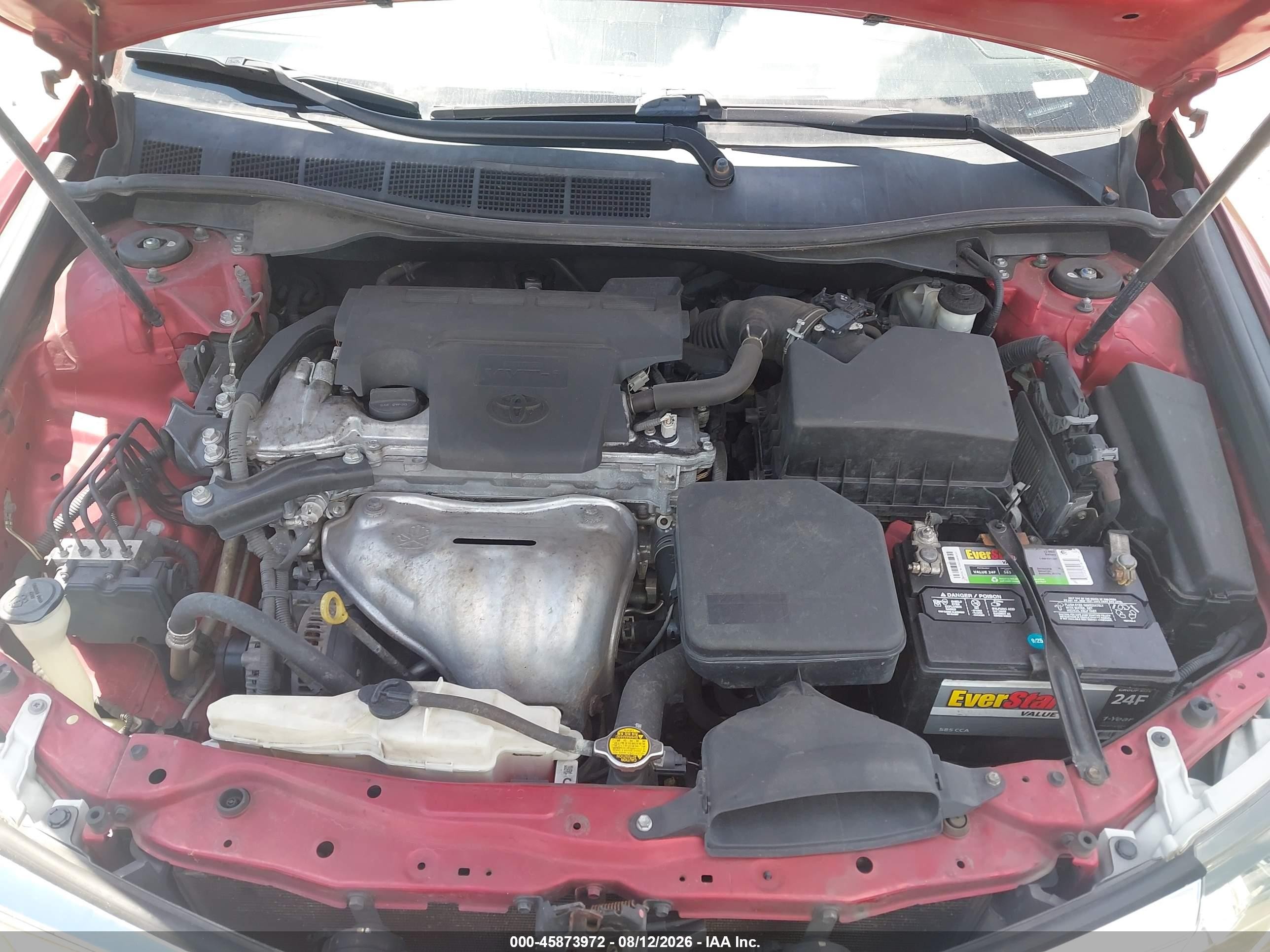 2014 Toyota Camry L Red vin: 4T1BF1FK6EU779938