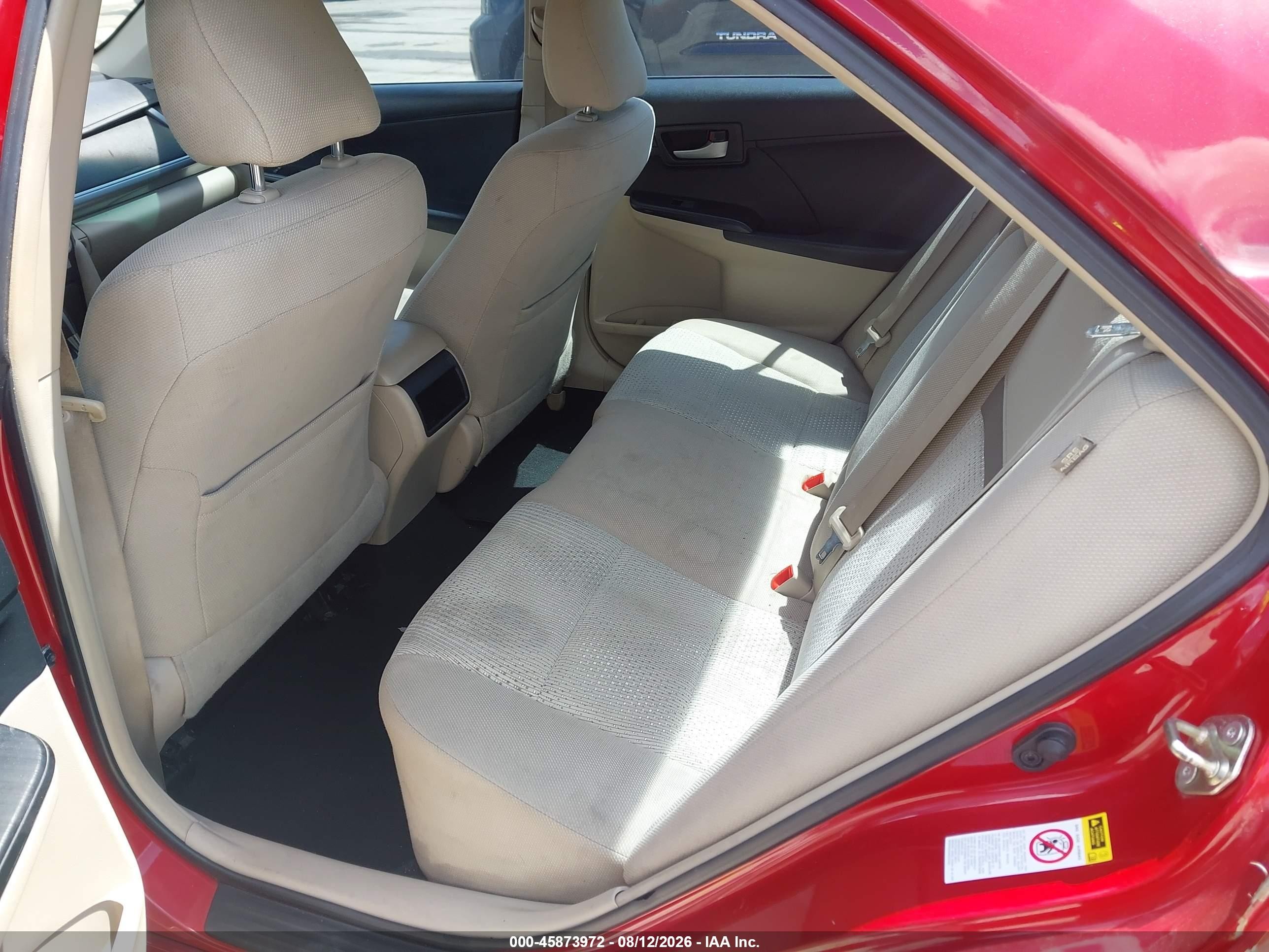 2014 Toyota Camry L Red vin: 4T1BF1FK6EU779938